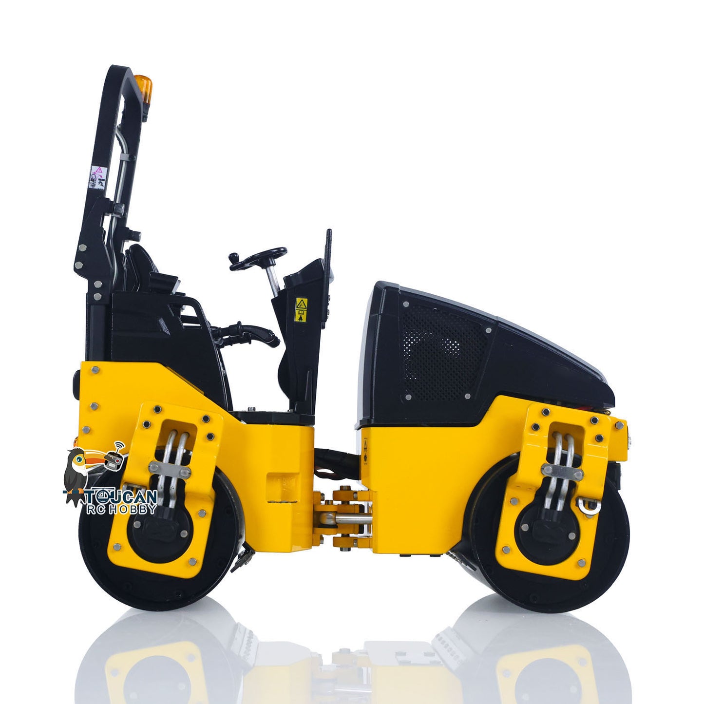 1/14 Metal RC Electric Road Roller BOM BW120AD RTR Remote Control Construction Vehicle Model Flysky ST8 Radio Battery Light System