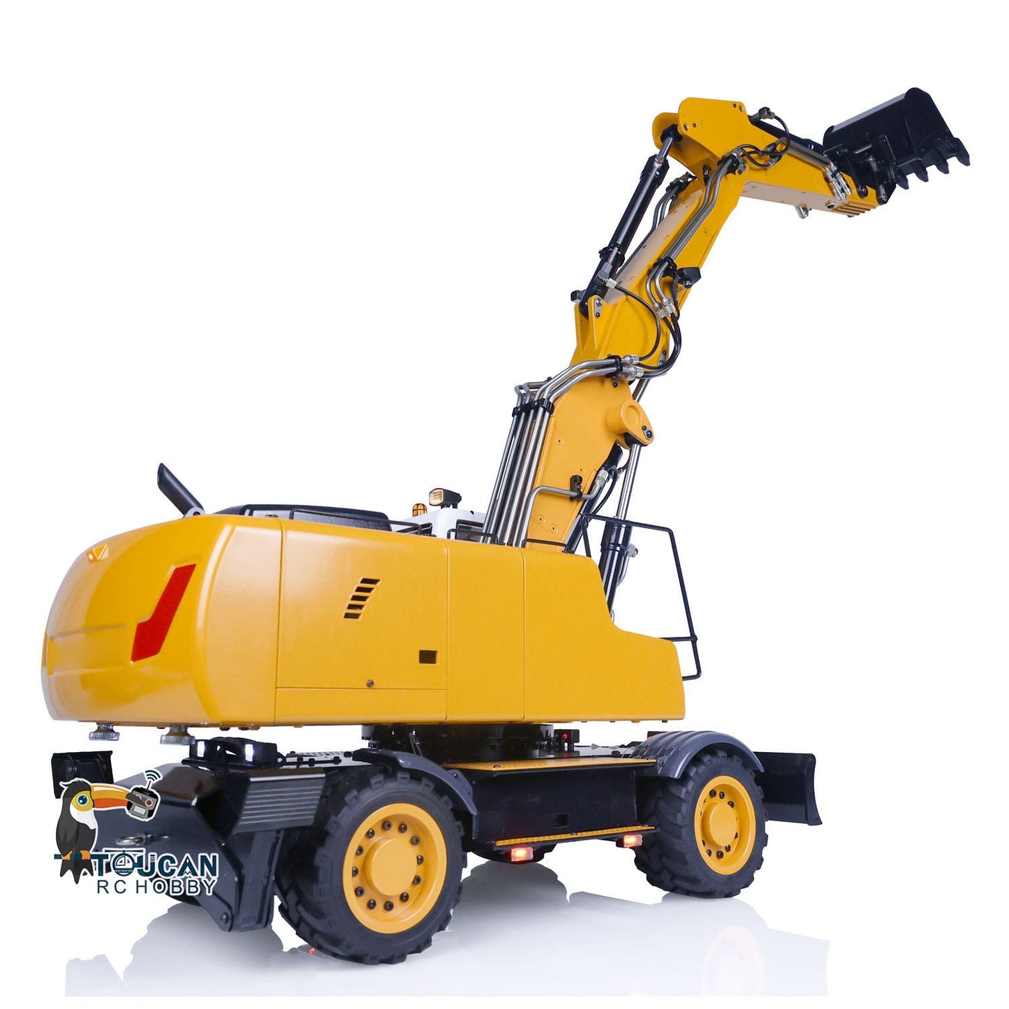 1/14 Wheeled RC Hydraulic Equipment Electric Excavator Simulation R946 PL18EV Radio Control Digger Grab Tiltable Clamshell Bucket