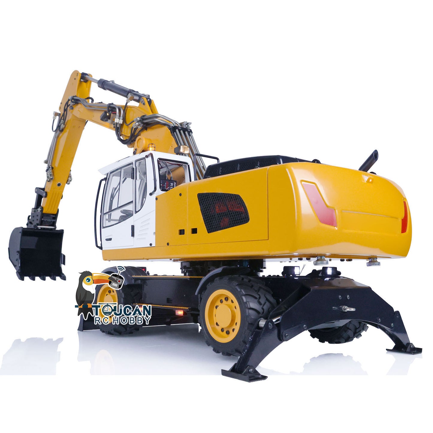 1/14 946 RC Hydraulic Excavator Radio Controlled Diggers Clamshell Bucket DIY PL18EV Sound System ESC Servo Motor