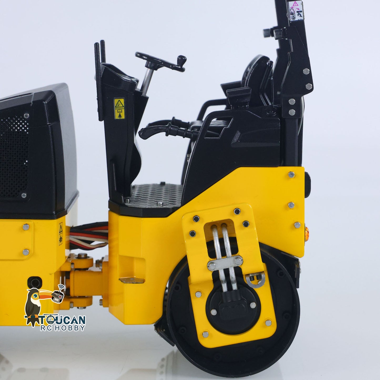1/14 Metal RC Electric Road Roller BOM BW120AD RTR Remote Control Construction Vehicle Model Flysky ST8 Radio Battery Light System