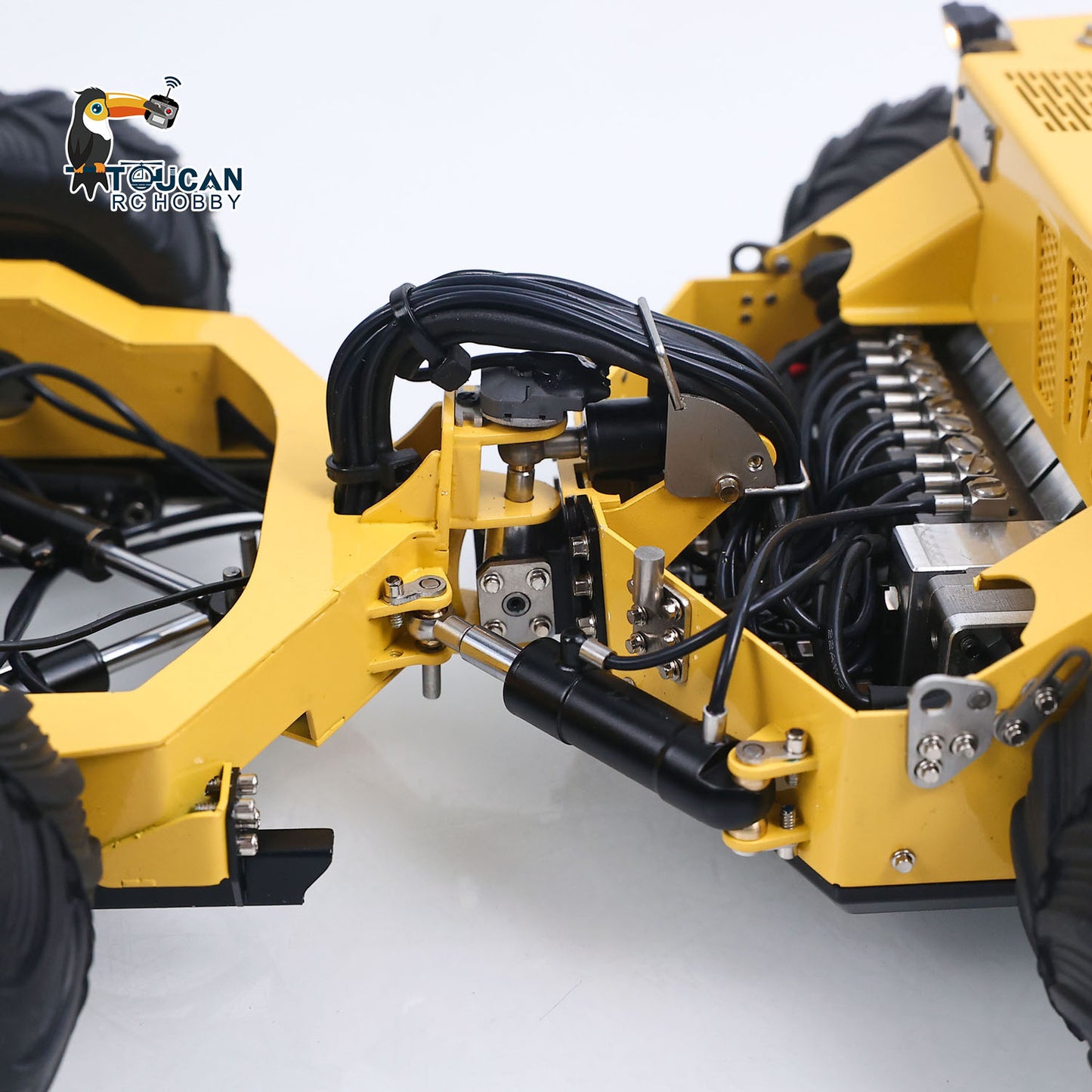 Super Frog Metal 1/14 Remote Control Hydraulic Truck Mounted Forklift BM214 Engineering Vehicle Frsky X14 Radio Lights Sounds