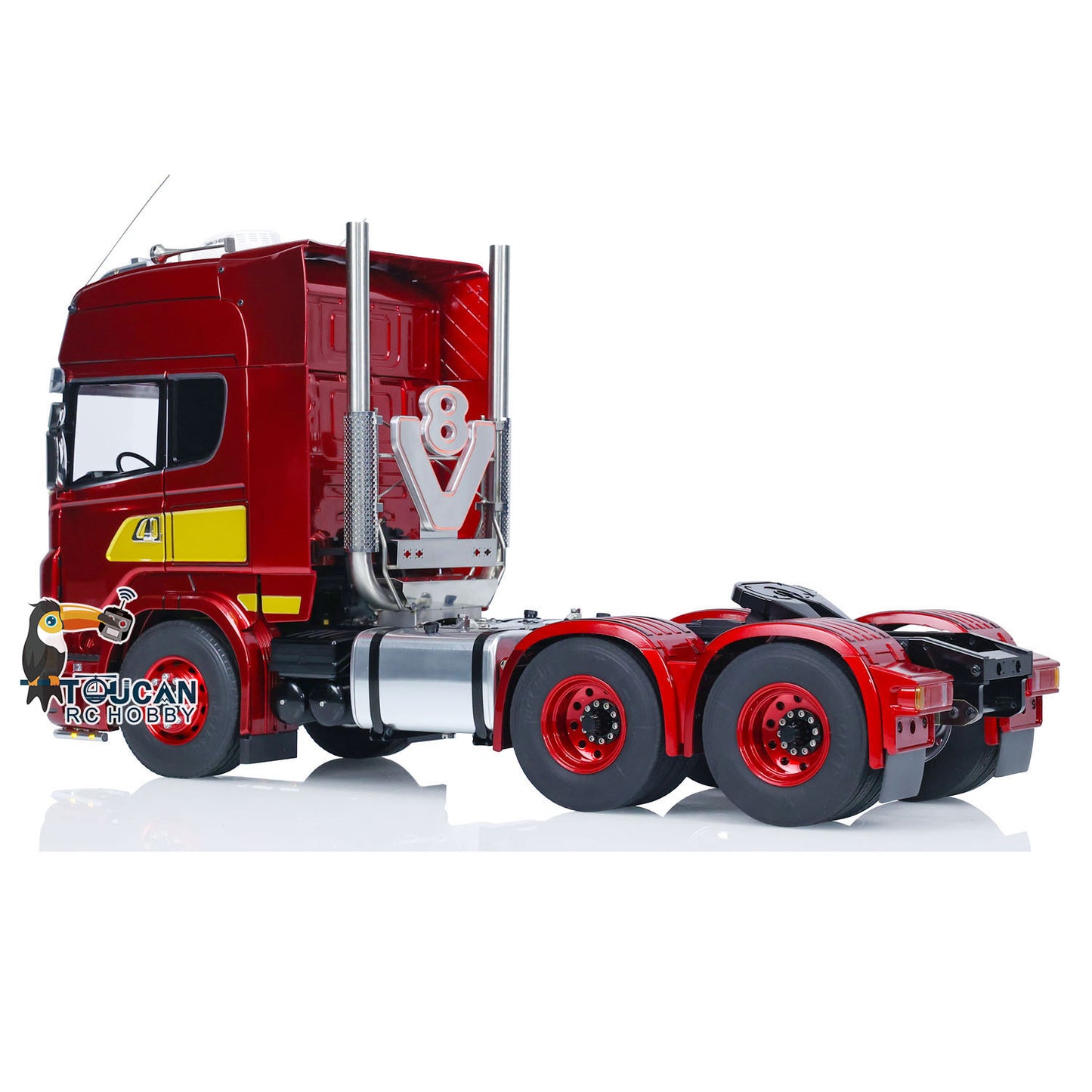 LESU Metal Chassis 1/14 RC Tractor Truck 6x6 Remote Control Car 2-speed Gearbox Decorative Air Conditioner ESC Servo Motor