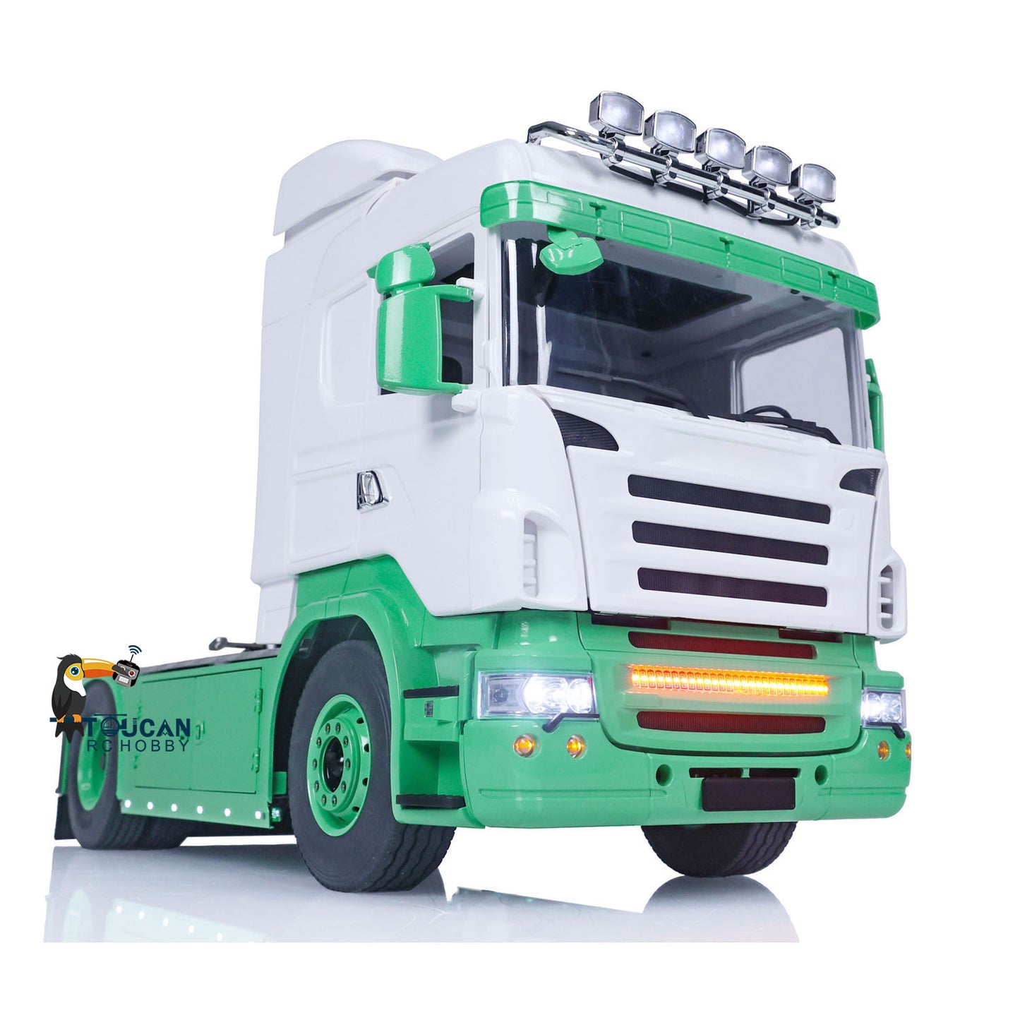 TOUCAN 1/14 4X4 RC Tractor Truck Metal Chassis Radio Control Trator Car with FlySky I6S ESC Servo Motor Painted Assembled