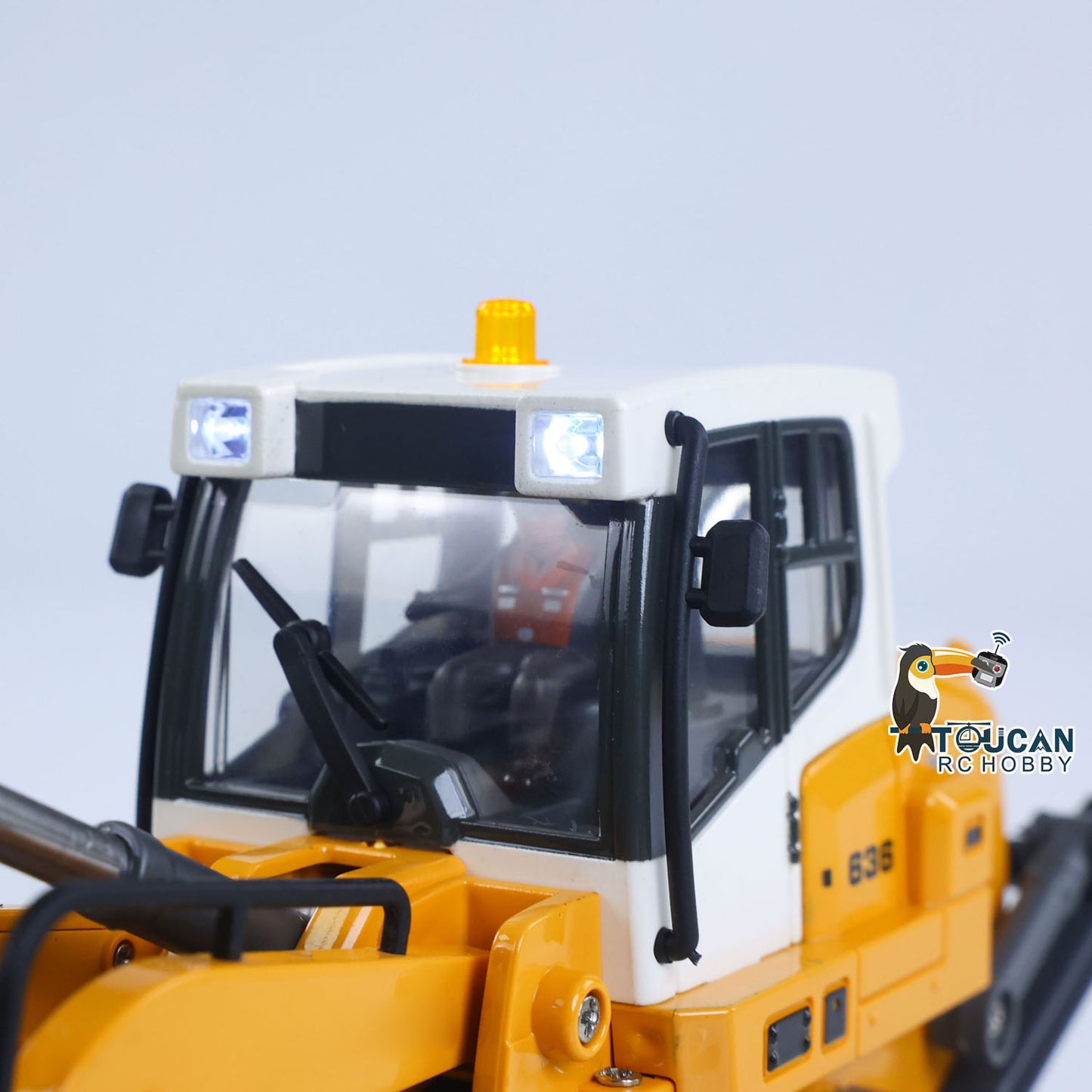 Fast Shipping LR636 1/50 RC Tracked Loader Electric Lifting Radio Control Model Vehicle Metal Openable Bucket Tracks Ripper Soil Loosening Hook