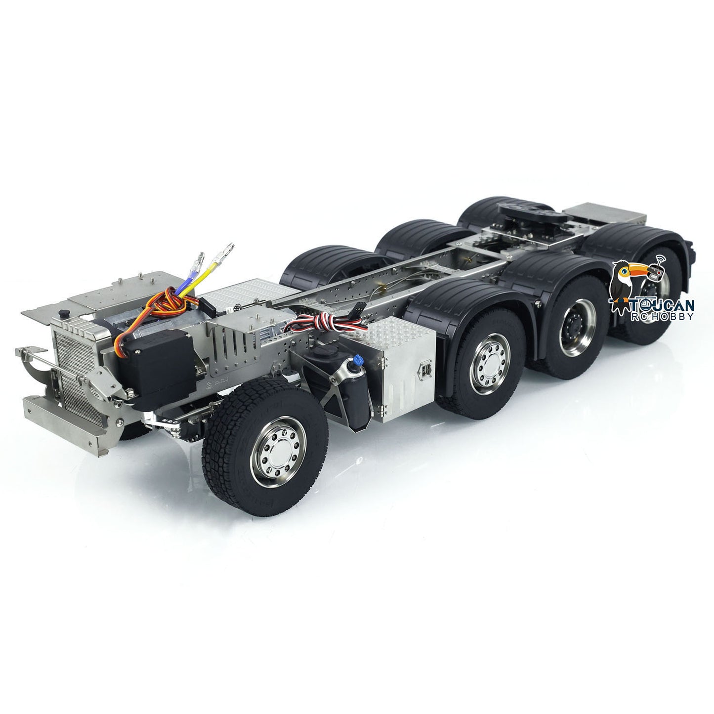 1/14 8x8 Metal Chassis for RC Tractor Remote Controlled Truck 3363 Car Simulation Model 3 Speeds Transmission ESC Assembled