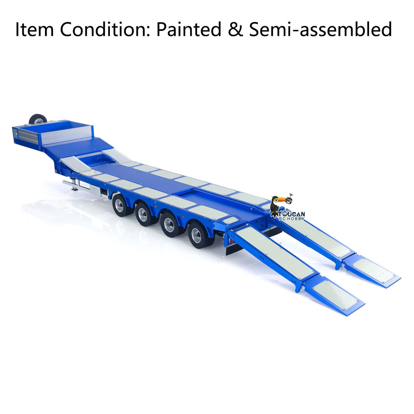 Degree 1/14 Metal Heavy 4Axle Steering Trailer 997 V2 Adjustable Length Width For TAMIYA Remote Control Tractor Truck 56379