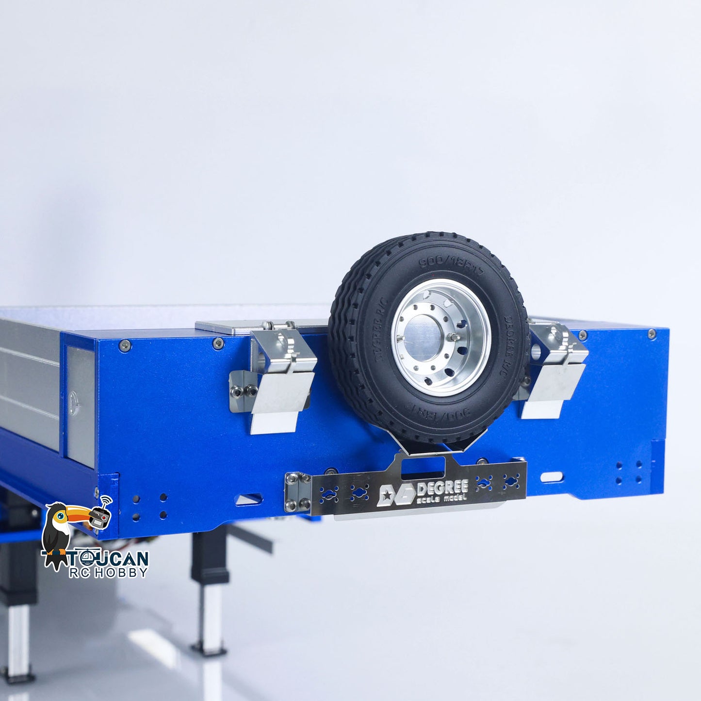 Degree 1/14 Metal Heavy 4Axle Steering Trailer 997 V2 Adjustable Length Width For TAMIYA Remote Control Tractor Truck 56379