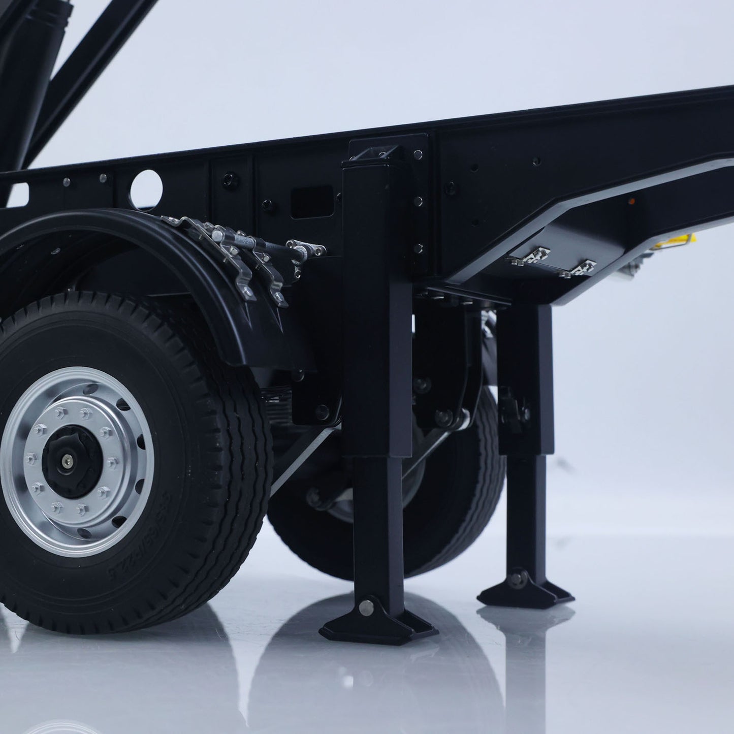 US STOCK 26.1Inches KABOLITE 1/14 Metal Radio Control Semi Trailer Dumper Electric Lifting for RC Tractor Truck 770S Light Support Leg