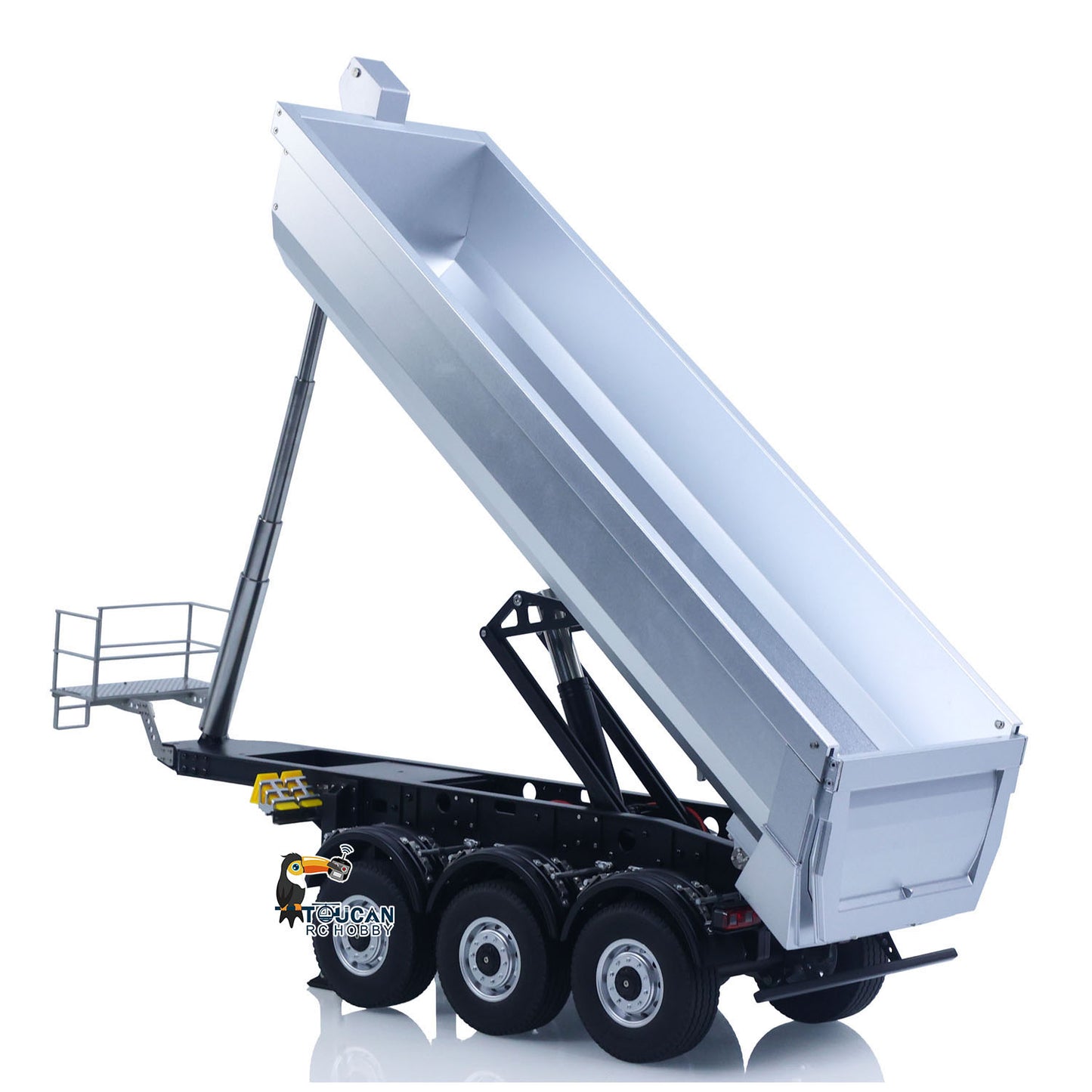 Fast Shipping 26.1Inches KABOLITE 1/14 Metal Radio Control Semi Trailer Dumper Electric Lifting for RC Tractor Truck 770S Light Support Leg