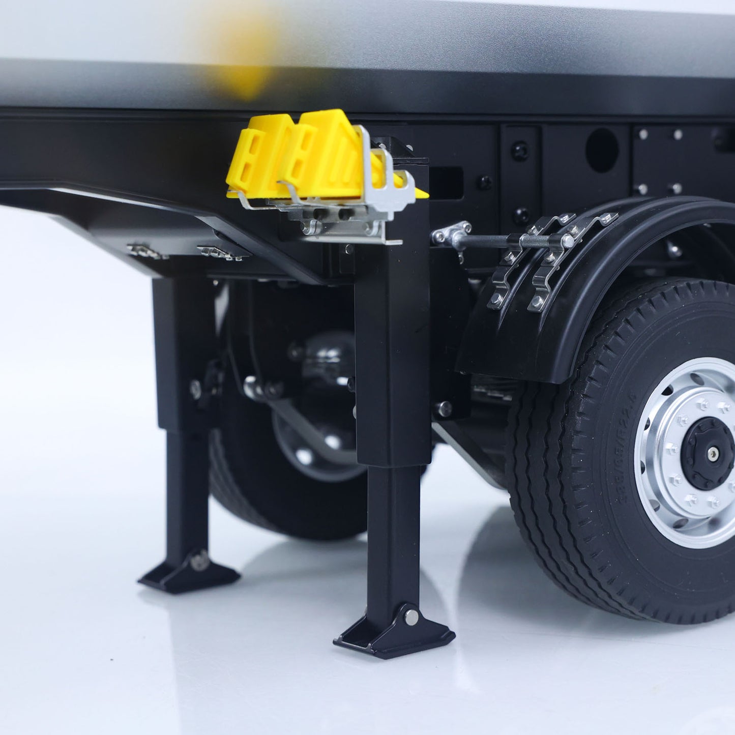 26.1Inches KABOLITE 1/14 Metal Radio Control Semi Trailer Dumper Electric Lifting for RC Tractor Truck SC 770S Light Support Leg