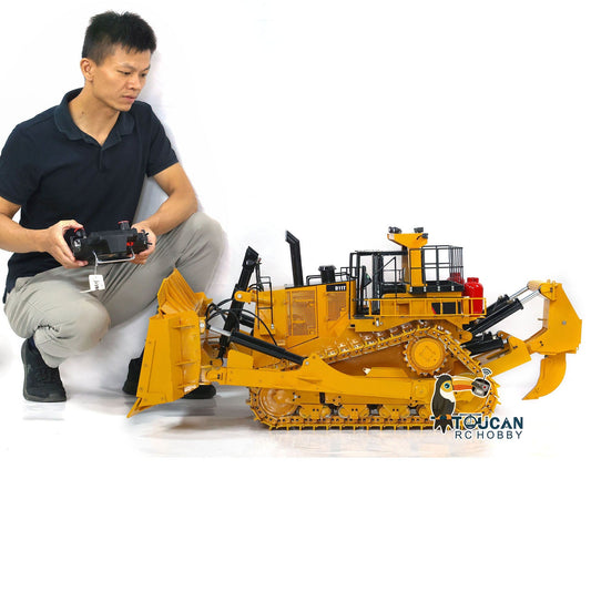 Toucan DT11 1/10 Hydraulic RC Bulldozer Heavy Duty Giant Remote Control Dozer Car Model PL18EV Assembled Painted