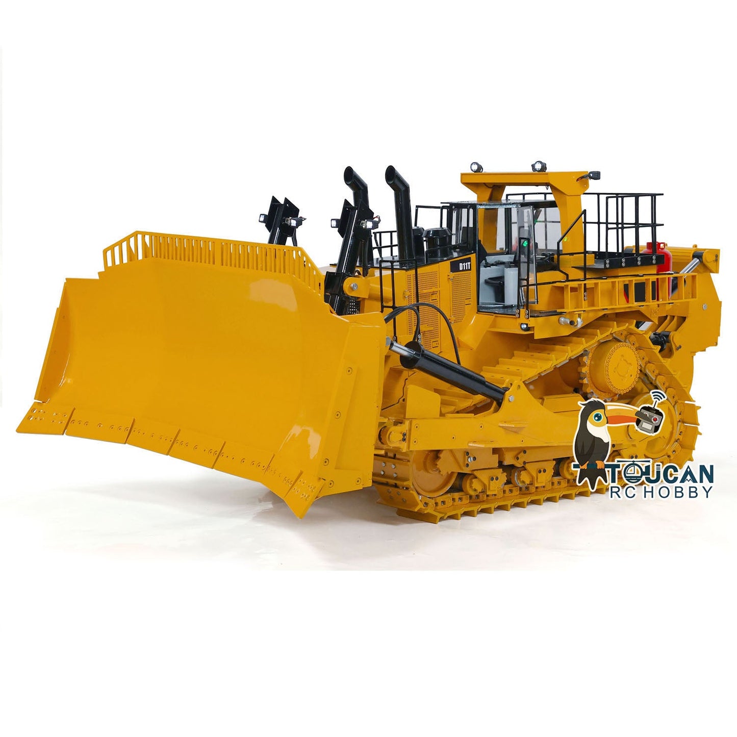 Toucan DT11 1/10 Hydraulic RC Bulldozer Heavy Duty Giant Remote Control Dozer Car Model PL18EV Assembled Painted