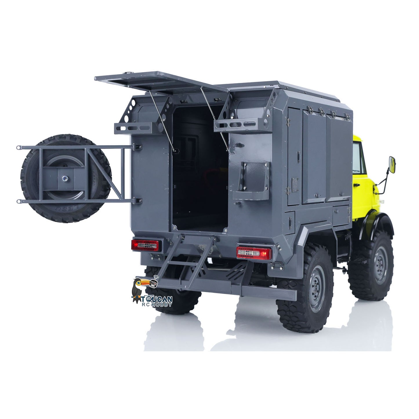 Metal LESU 1/10 4*4 RC Off-road Car RAVE-UM406 Electric Remote Control Recreational Vehicle 2Speed Gearbox Winch I6S Radio