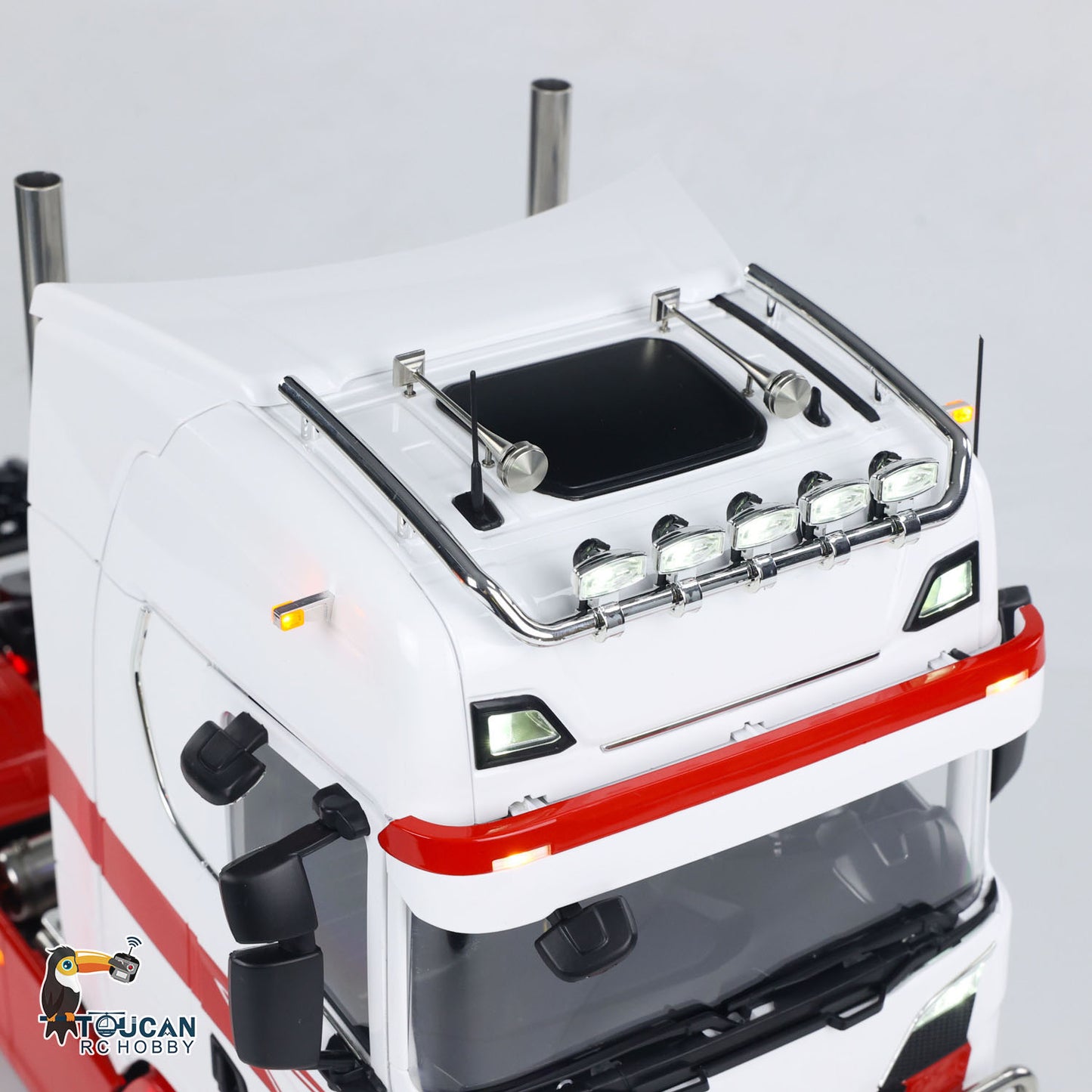 6x6 Metal Chassis 1/14 RC Remote Control Tractor Trcuk ST8 Radio Sound 2-speed Assembled and Painted Construction Vehicle