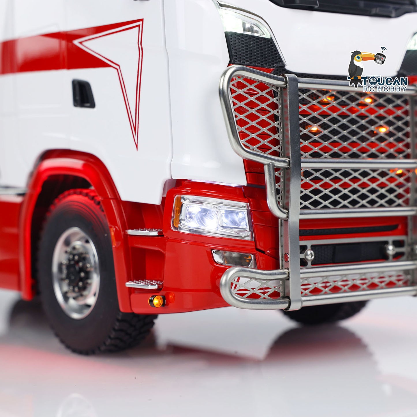 6x6 Metal Chassis 1/14 RC Remote Control Tractor Trcuk ST8 Radio Sound 2-speed Assembled and Painted Construction Vehicle