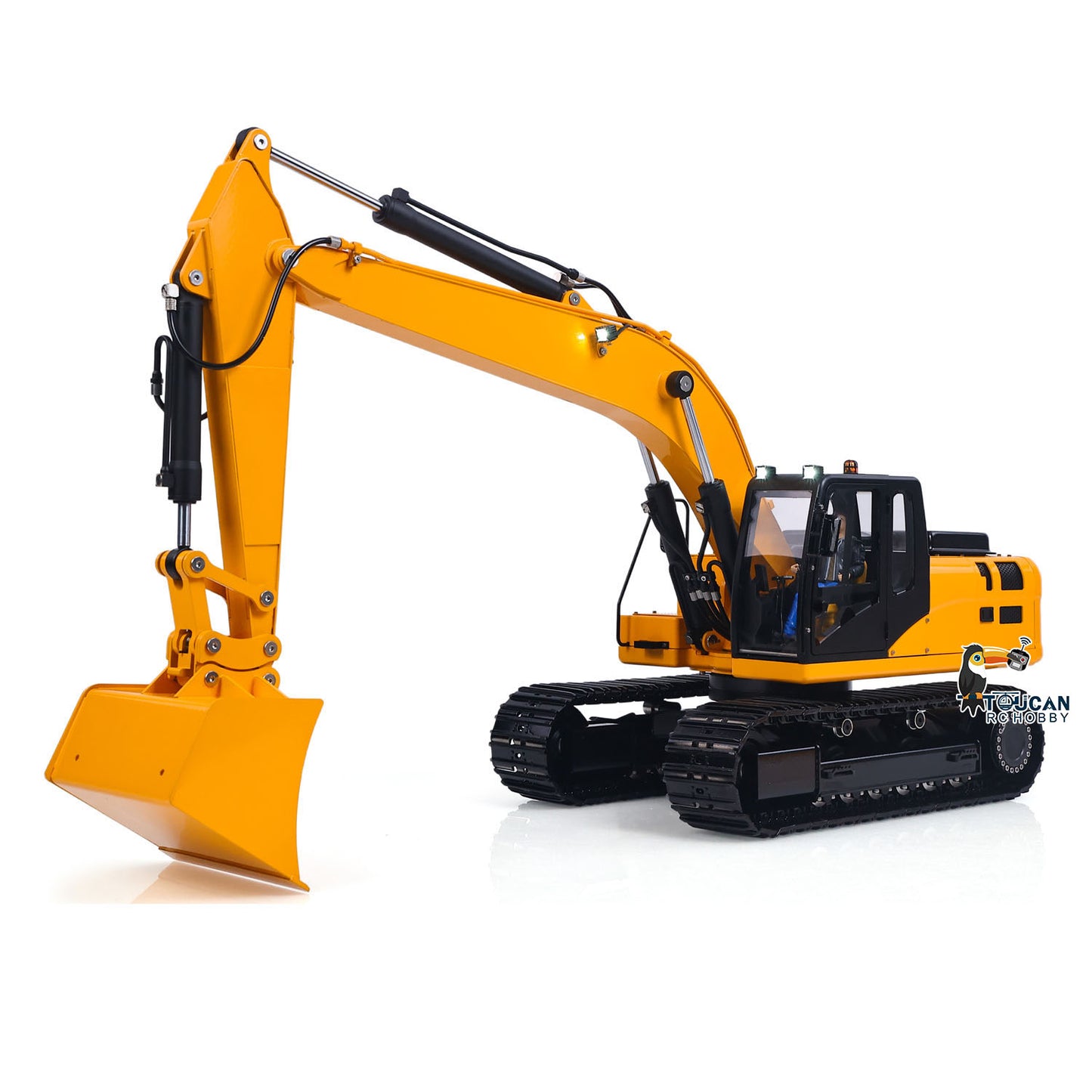 RTR Metal 1/12 Hydraulic Remote Control Excavator 323GX 3 Way Valve RC Digger Model Quick Coupler Flysky ST8 Radio Battery