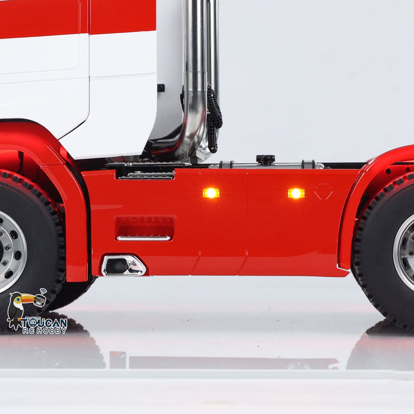 6x6 Metal Chassis 1/14 RC Remote Control Tractor Trcuk ST8 Radio Sound 2-speed Assembled and Painted Construction Vehicle