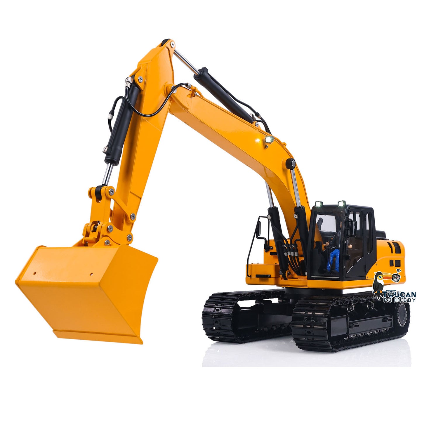 RTR Metal 1/12 Hydraulic Remote Control Excavator 323GX 3 Way Valve RC Digger Model Quick Coupler Flysky ST8 Radio Battery