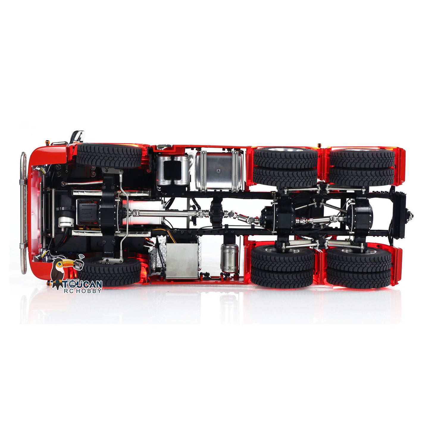 6x6 Metal Chassis 1/14 RC Remote Control Tractor Trcuk ST8 Radio Sound 2-speed Assembled and Painted Construction Vehicle