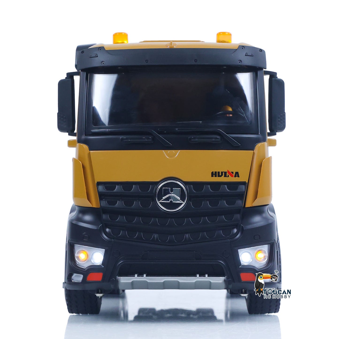 HUINA 1/14 Electric RC Dump Truck 573 RTR Remote Control Tipper Model Vehicle Flowing Water Light Sound Effect 2.4G Radio Battery Ready to Run