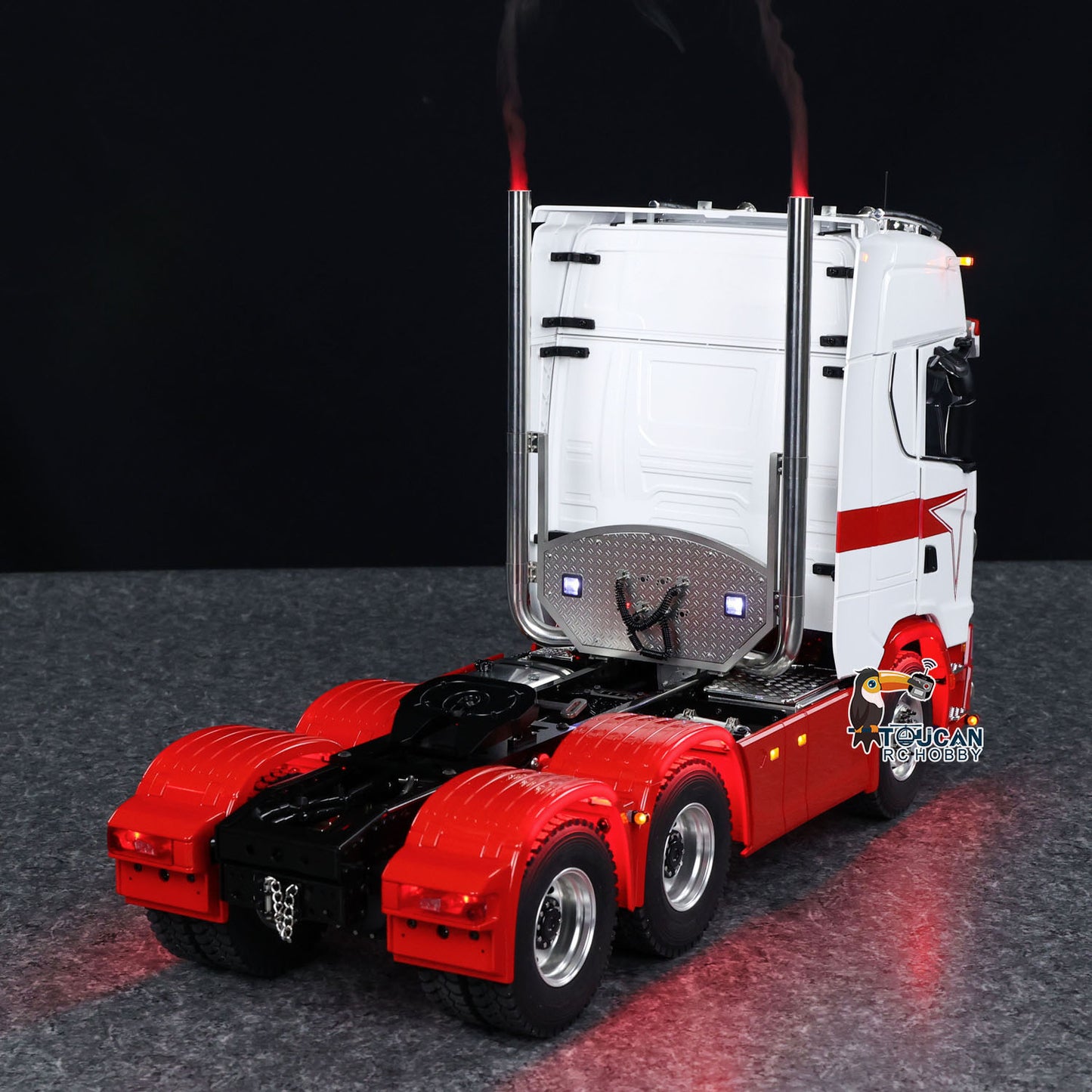 6x6 Metal Chassis 1/14 RC Remote Control Tractor Trcuk ST8 Radio Sound 2-speed Assembled and Painted Construction Vehicle