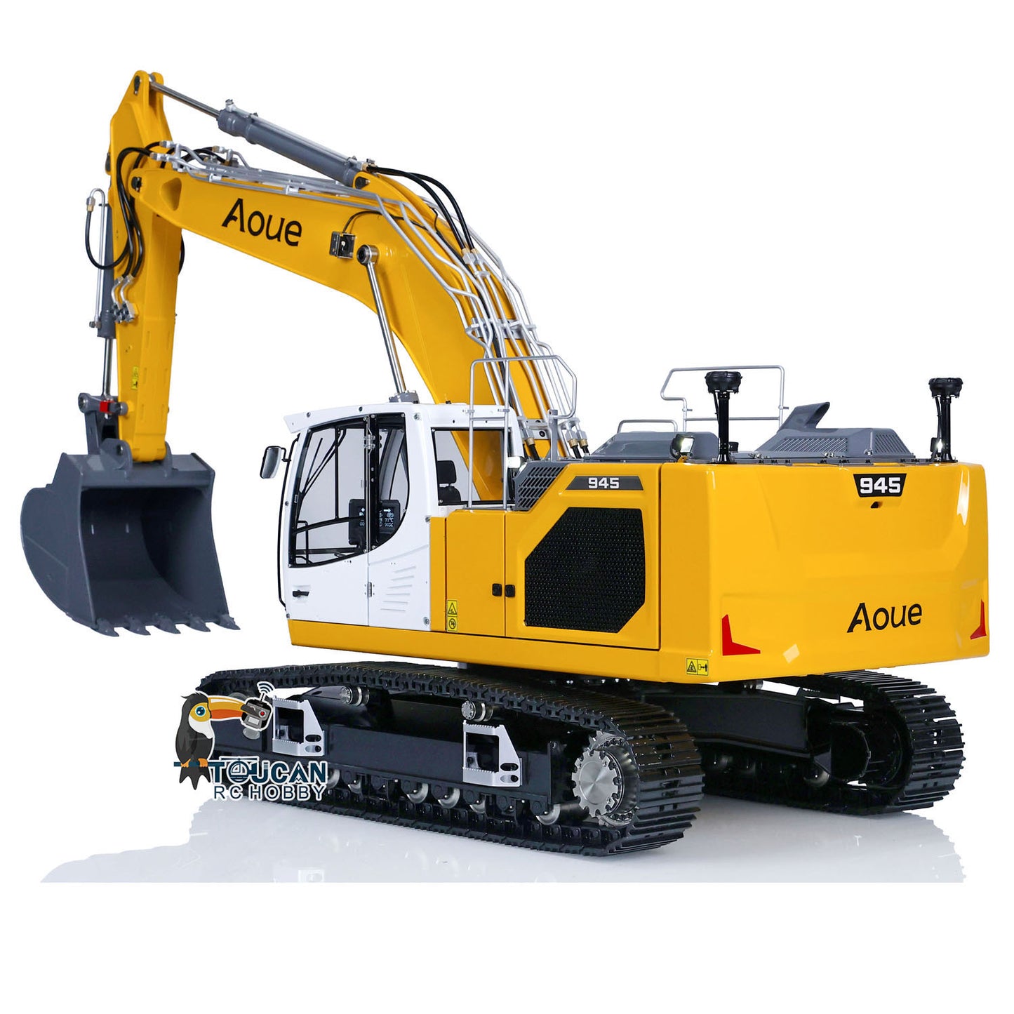 LESU 1/14 Aoue LR945 Hydraulic RC Excavator Metal Painted Assembled Digger Model with Electronic Displays CNC Machined 90% Metal