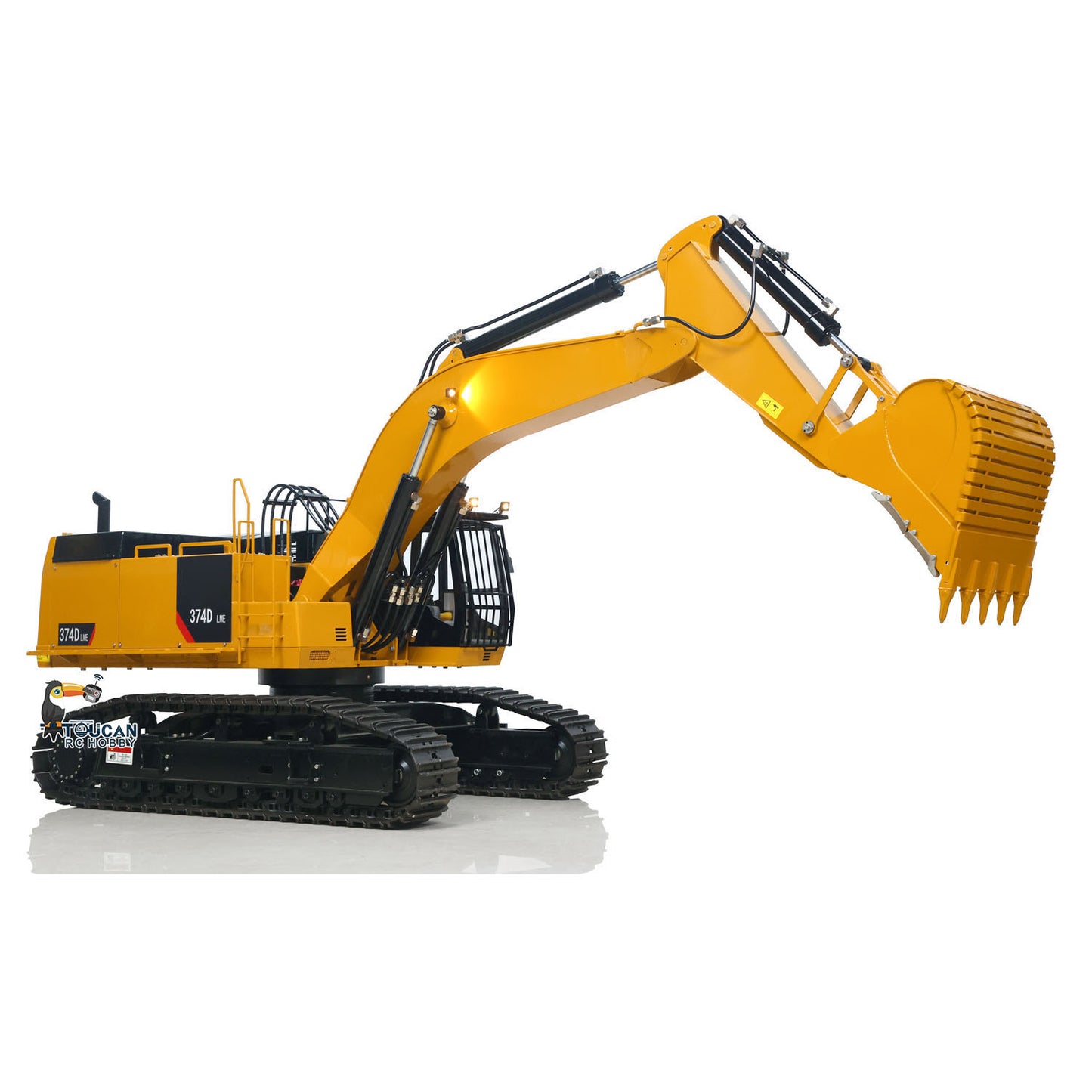 C374 Huge 1/8 RC Hydraulic Excavator 374 Metal Heavy Duty Digger RTR Radio Controlled Construction Vehicles Models Flysky Radio