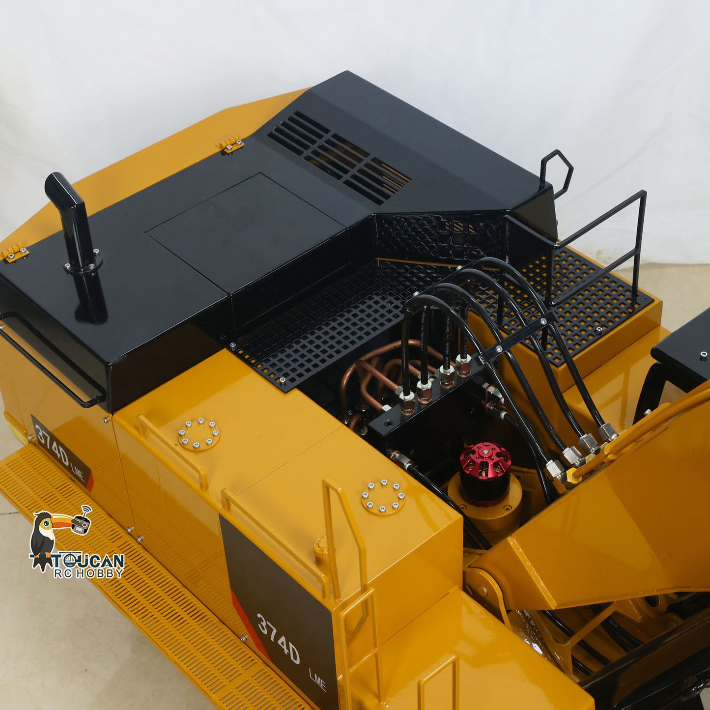 C374 Huge 1/8 RC Hydraulic Excavator 374 Metal Heavy Duty Digger RTR Radio Controlled Construction Vehicles Models Flysky Radio