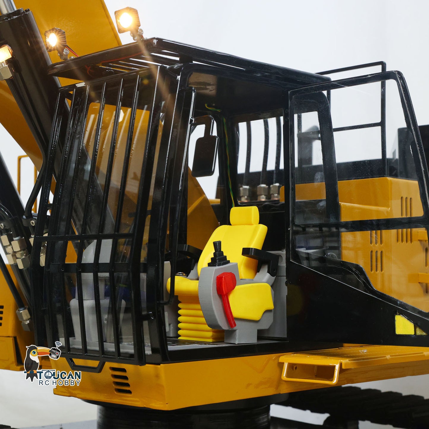 C374 Huge 1/8 RC Hydraulic Excavator 374 Metal Heavy Duty Digger RTR Radio Controlled Construction Vehicles Models Flysky Radio
