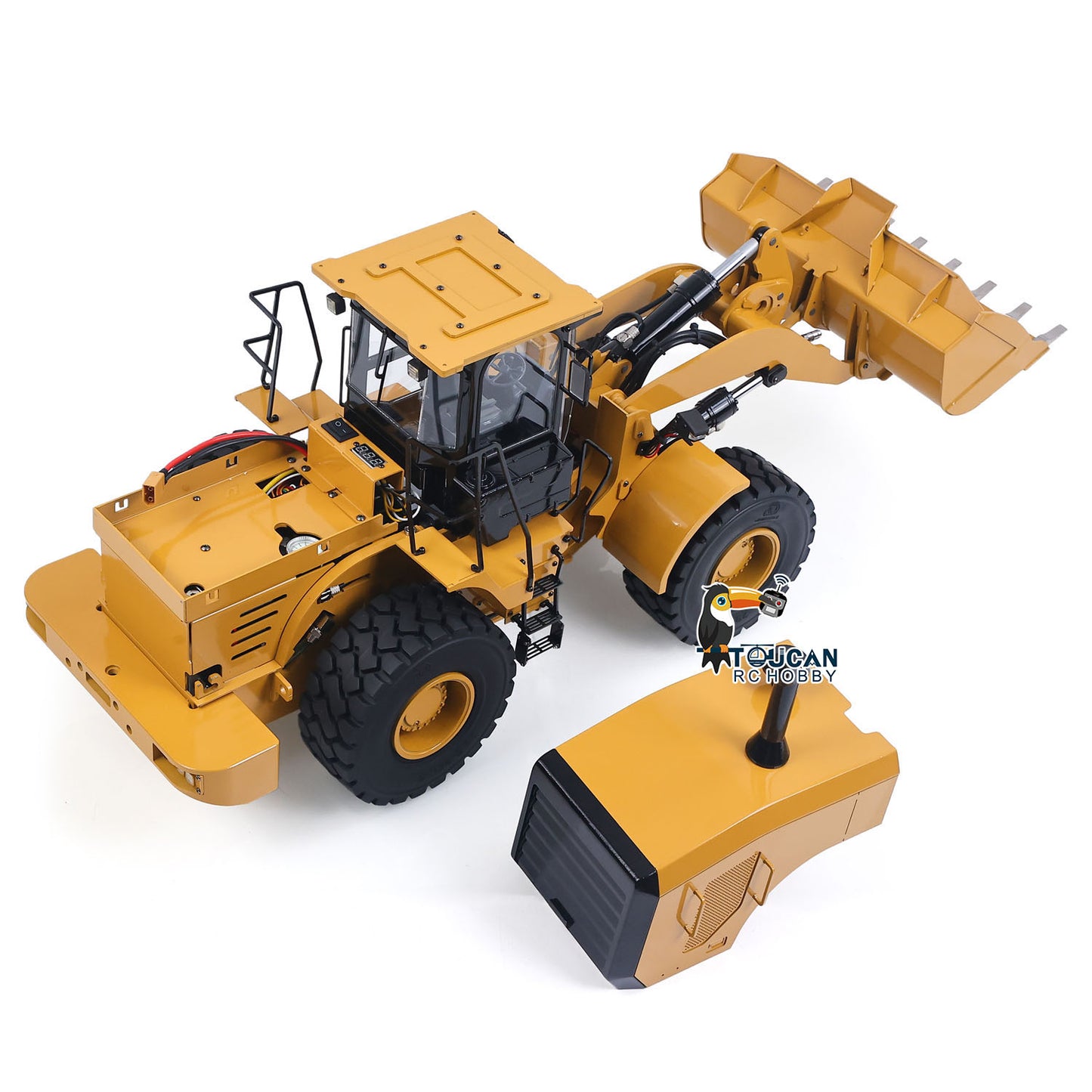 1/12 Metal Remote Control Hydraulic Loader DIM C950 2Speed Grarbox 5CH Valve RC Heavy Machine Model Hobbywing Brushed ESC