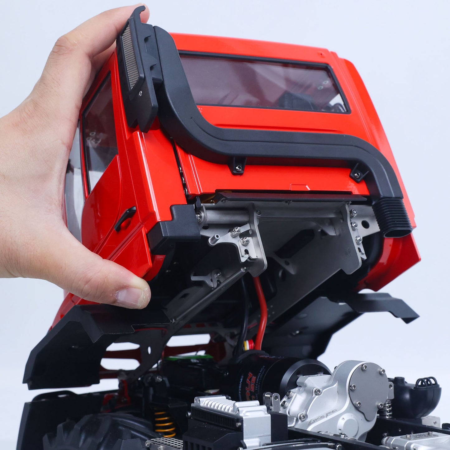 RTR 4X4 1/14 Remote Control Rock Crawler U535 Lite RC Off Road Vehicle 2Speed Transmission Metal Chassis Differential Locks Lights Sounds Battery