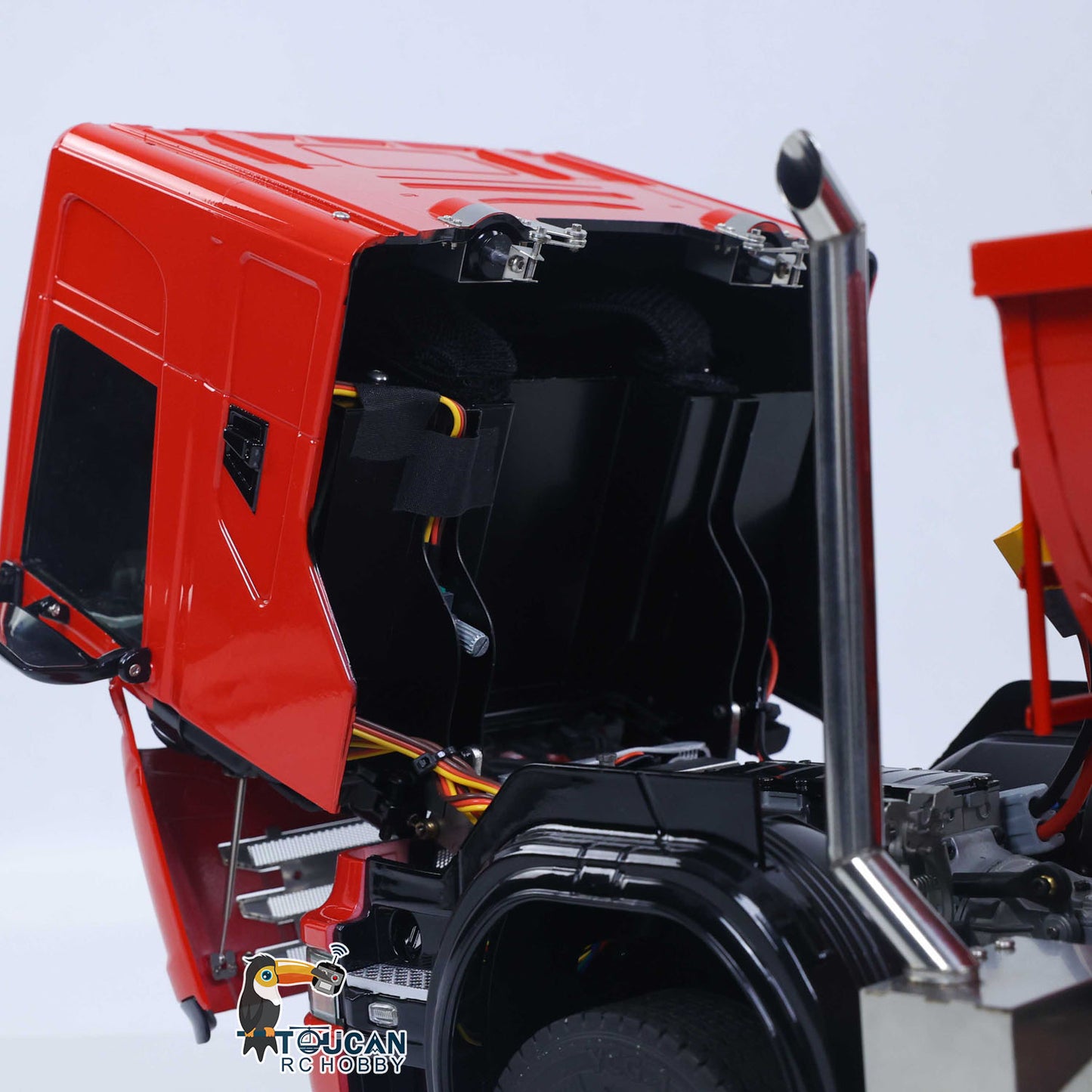 1/14 Hydraulic RC Roll On Off Dump Truck 8x8 3Speed Gearbox Remote Control Full Tipper SC 770S Axle Locks Metal Shafts