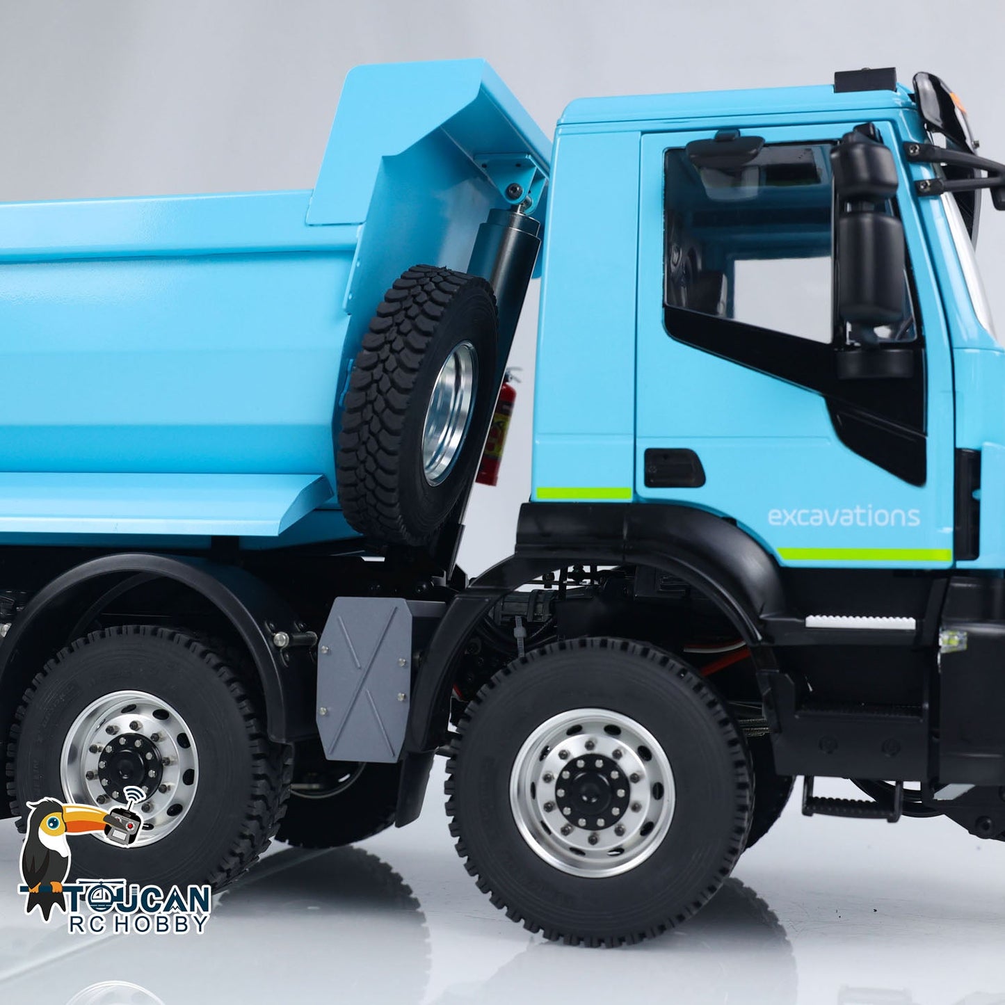 1/14 8x8 Metal Hydraulic RC Dump Truck Remote Control Tipper Cars Assembled and Painted Snow Blade with 2-speed Transmission