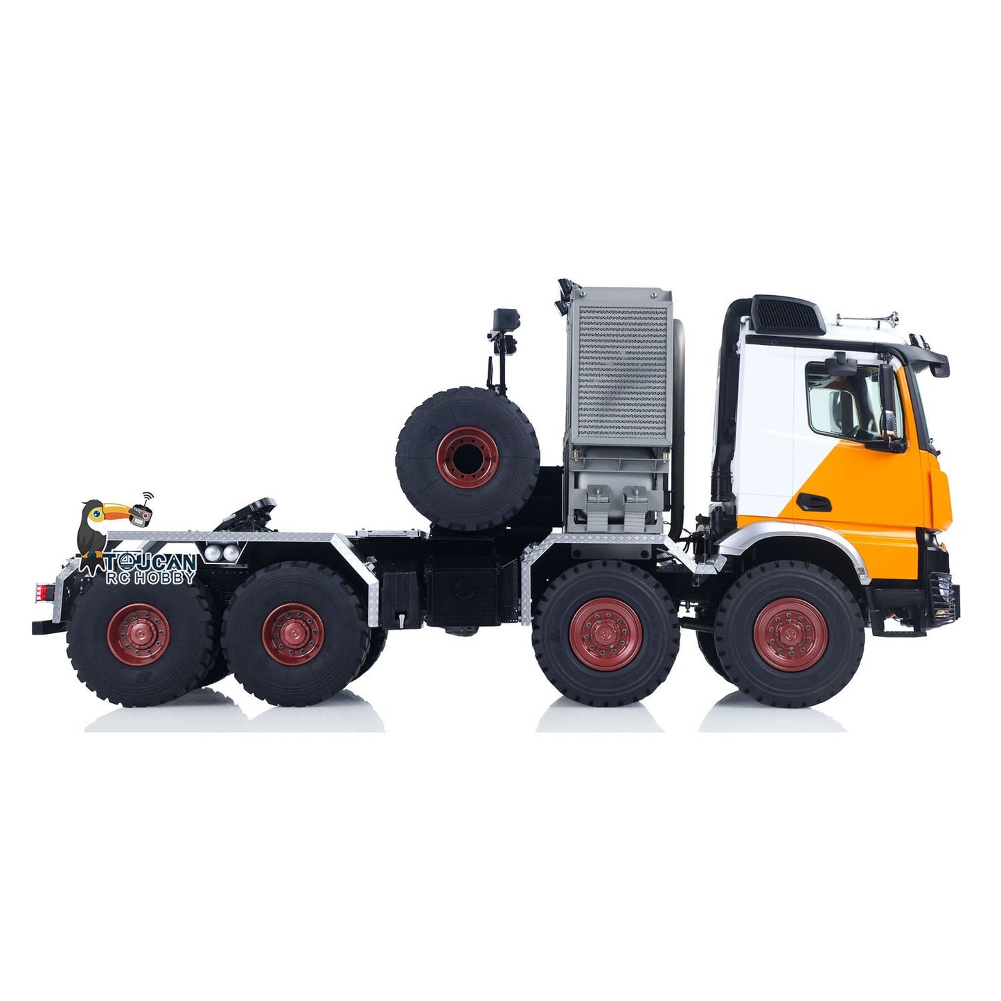 1/14 8x8 Metal RC Off Road Tractor Truck Ar3363 Remote Control Lorry Car Differential Lock Axle 3Speed Gearbox I6S Radio
