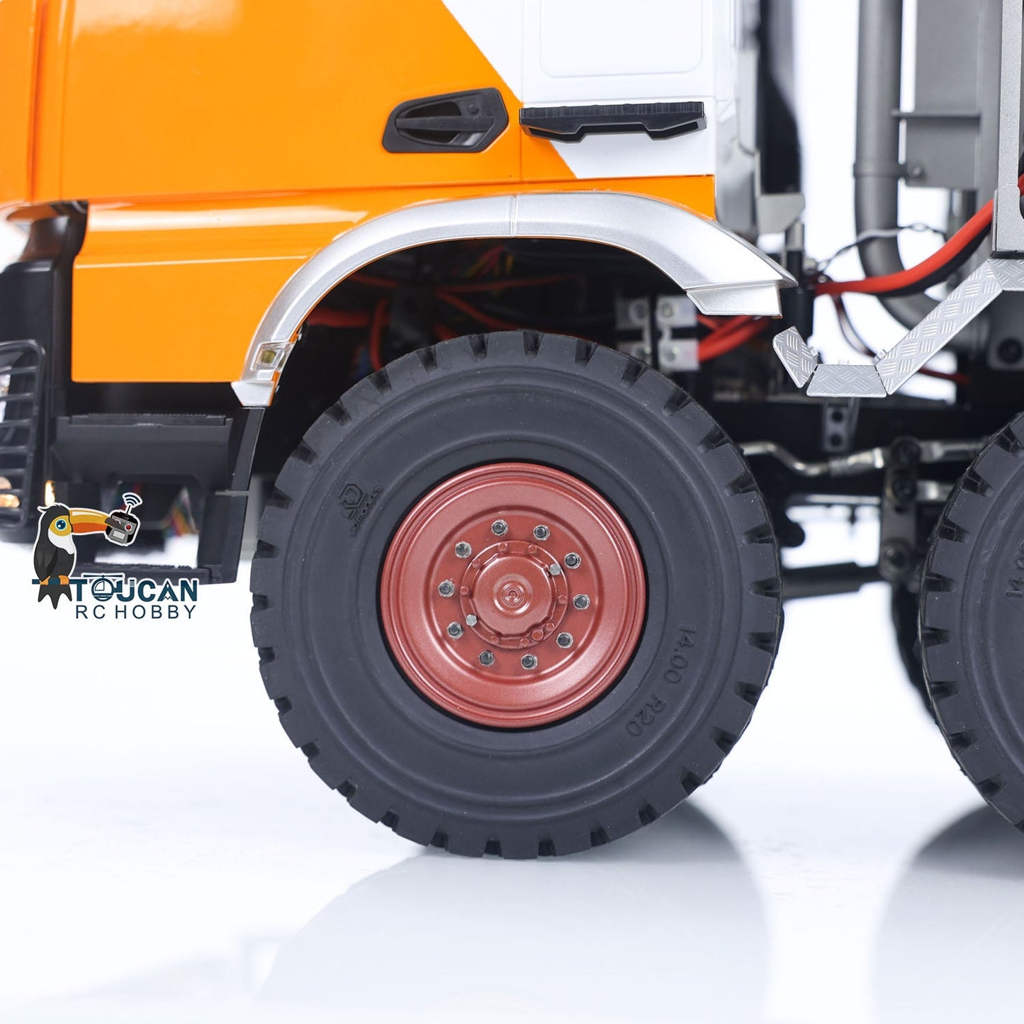 1/14 8x8 Metal RC Off Road Tractor Truck Ar3363 Remote Control Lorry Car Differential Lock Axle 3Speed Gearbox I6S Radio