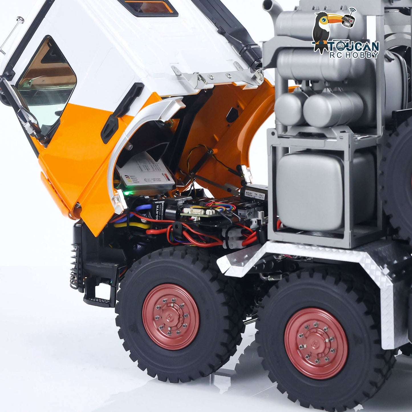 1/14 8x8 Metal RC Off Road Tractor Truck Ar3363 Remote Control Lorry Car Differential Lock Axle 3Speed Gearbox I6S Radio