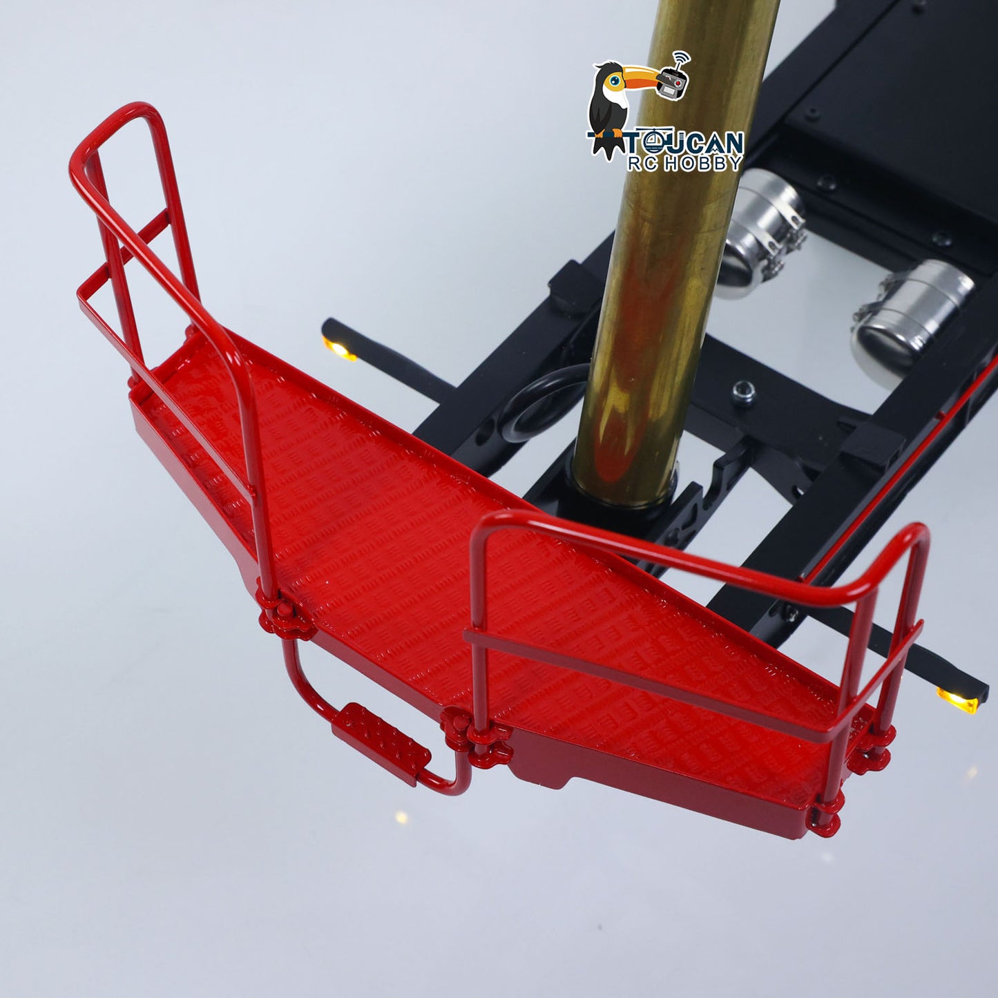 LESU Metal 3Axles 1/14 Hydraulic Dump Semi-Trailer U Shaped Bucket for DIY Remote Control Tractor Truck Light System