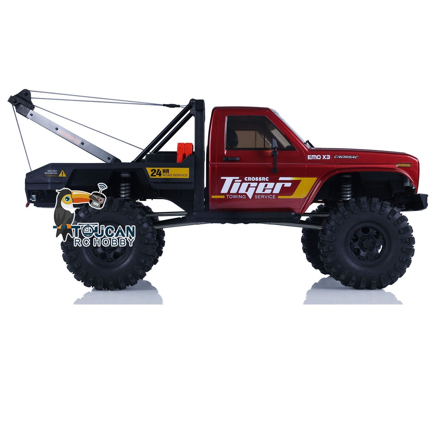 Free Shipping CN Stock Second-hand 1/8 4WD CORSSRC EMO X3 RC Towing Rescue Car 4x4 Remote Control Crawler Car Model