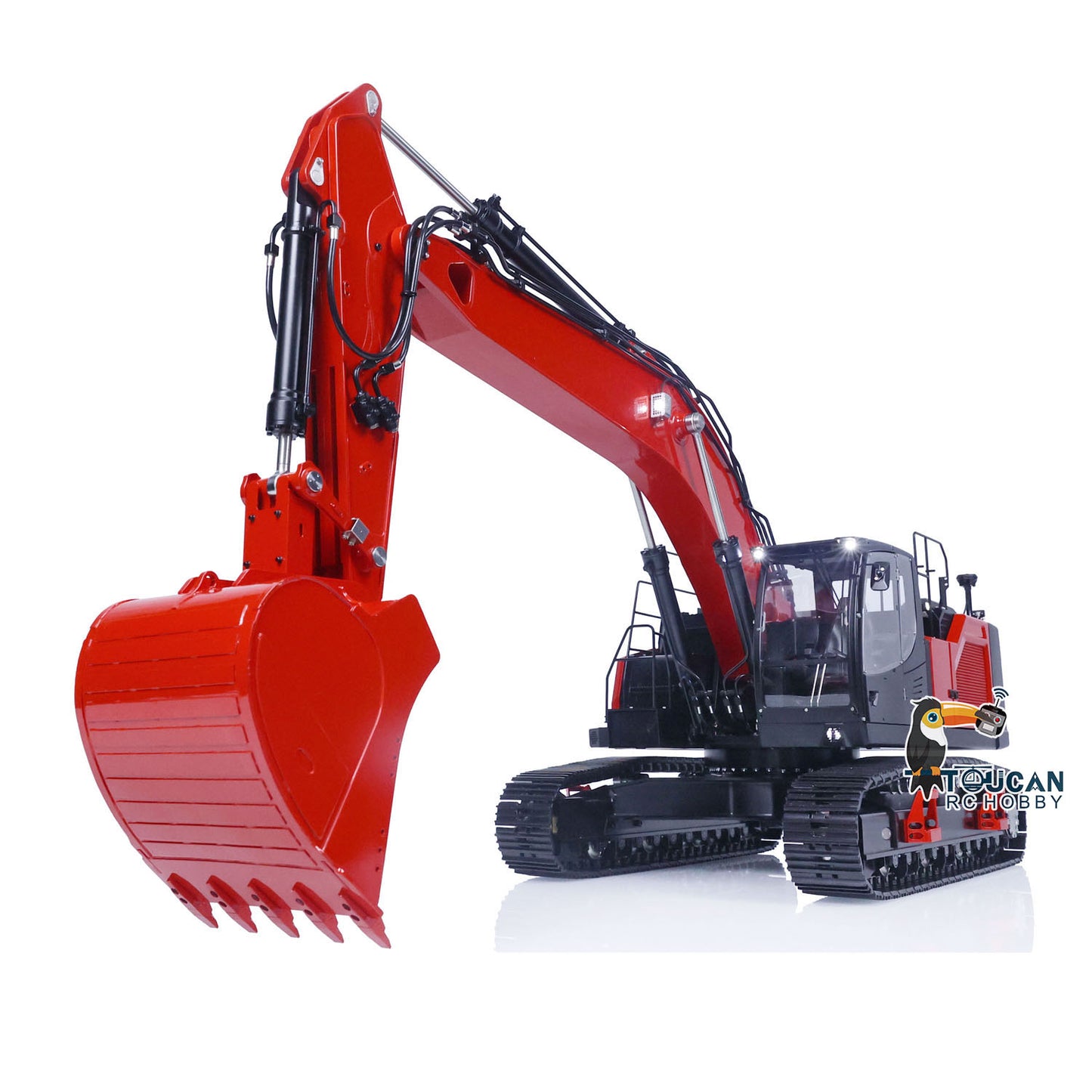 LESU 1/14 Aoue LR945 Hydraulic RC Excavator Metal Painted Assembled Digger Model with Electronic Displays CNC Machined 90% Metal