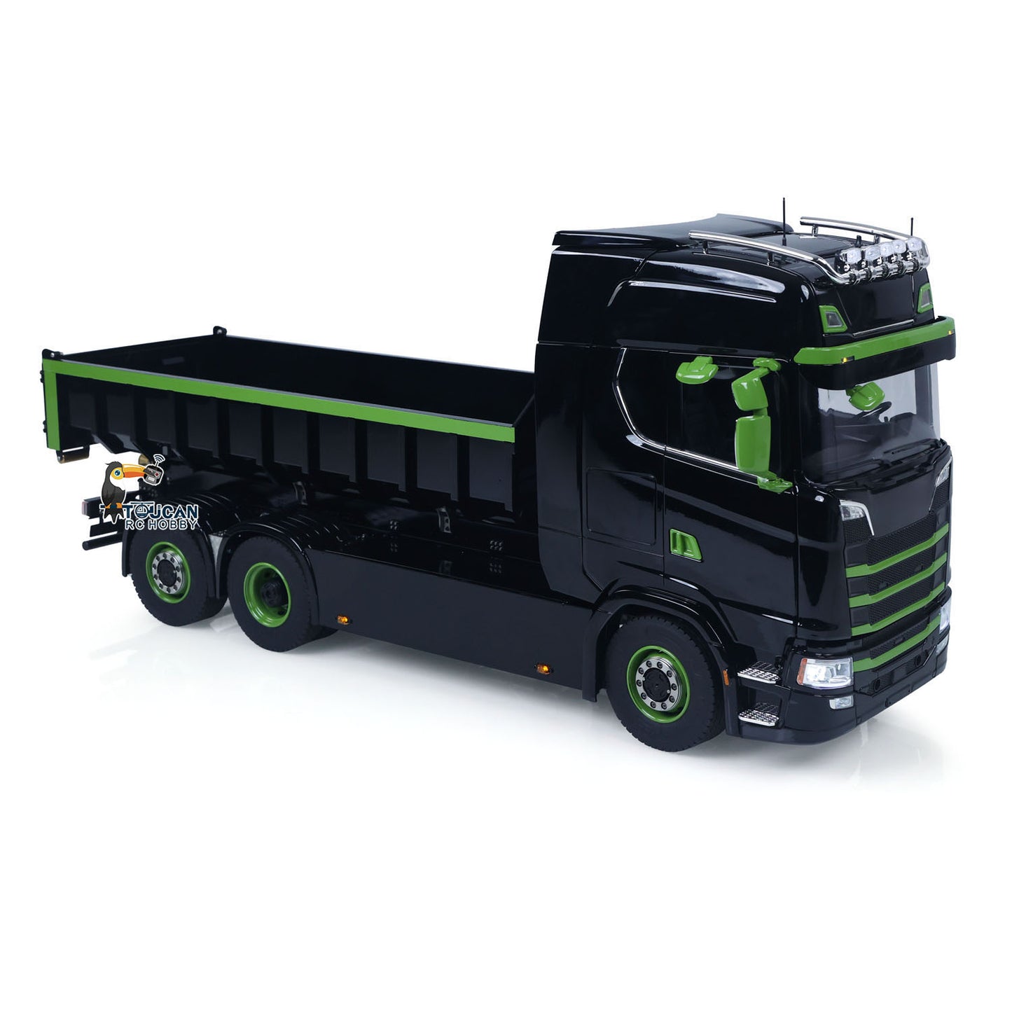 Fast Shipping Metal 6x6 1/14 Hydraulic RC Roll Off Dumper Truck Rear Axle Lifting Steering Car