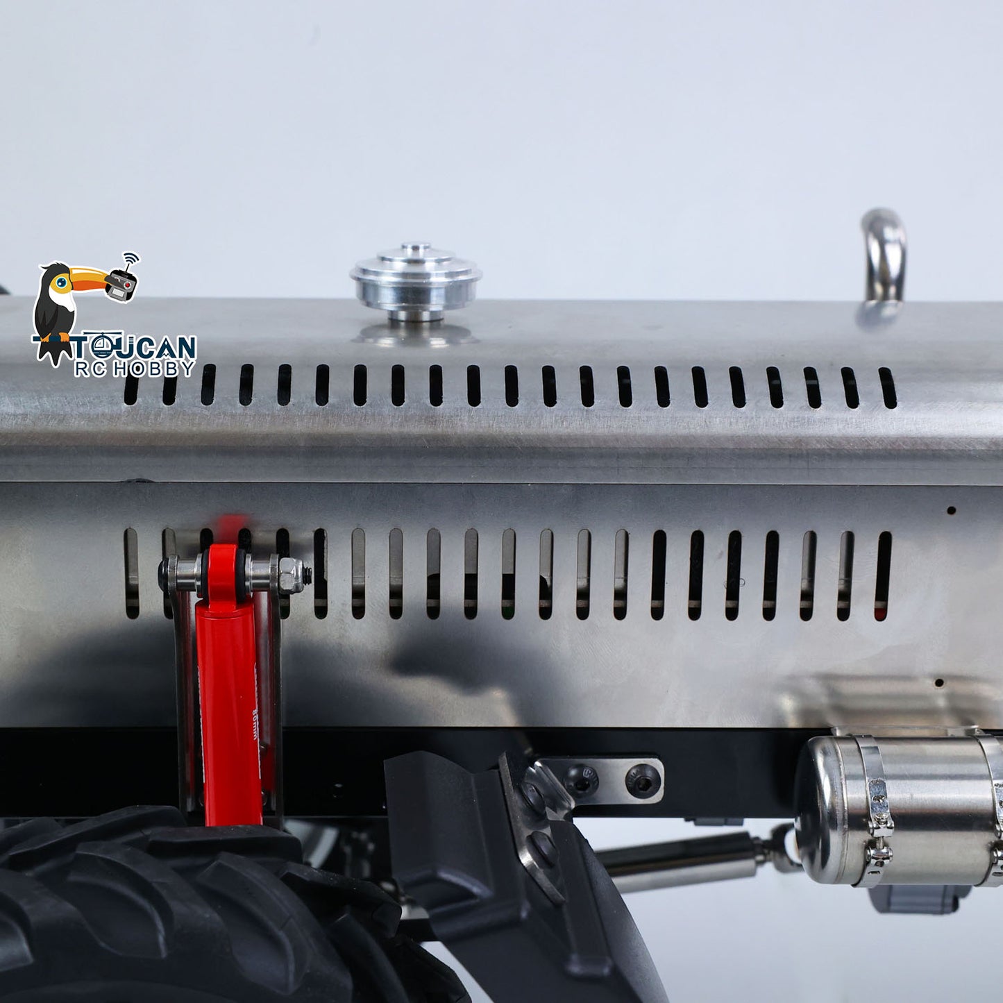 MD 4WD 1/10 Metal RC Tractor MD009 Remote Control Off Road Car Dual Motor Winch Axles Diff Lock Radio Light System No Battery