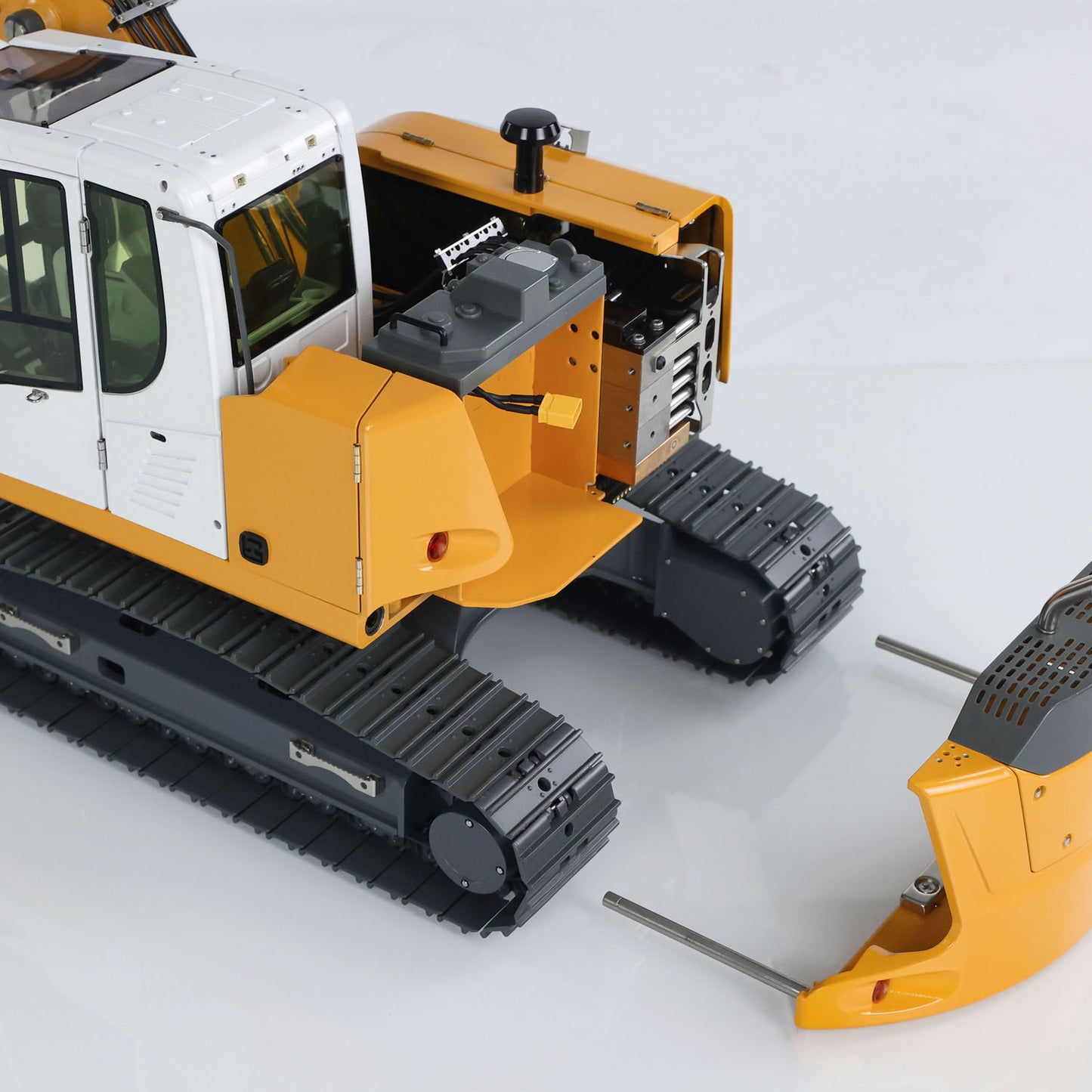 US STOCK 1/14 RC Hydraulic Excavator R920 JDM-208 Metal Remote Control Digger Model Sound
