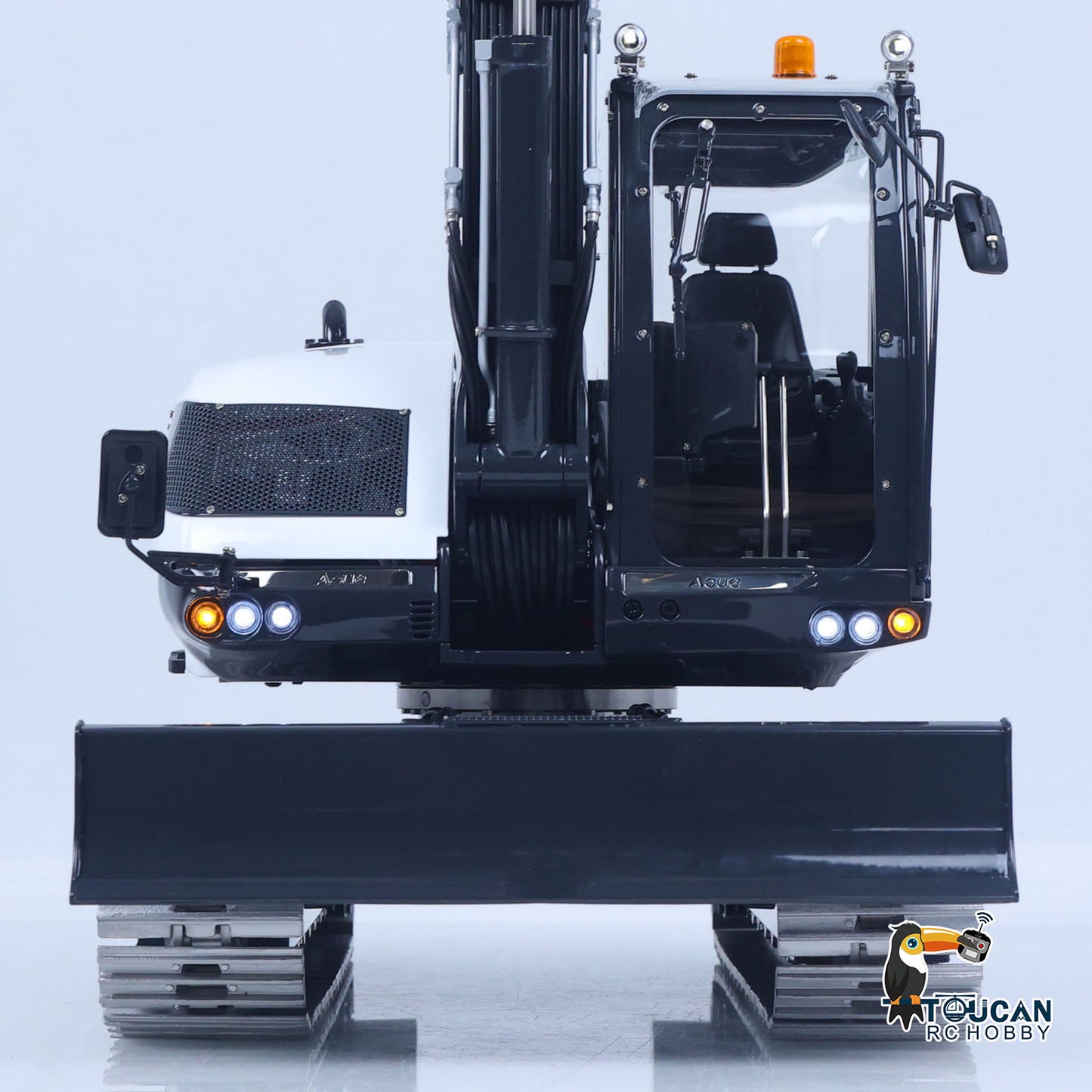 In Stock LESU 1/14 Metal RC Hydraulic Excavator MC15 4Arms Remote Control Digger 15MC 9 Valves Dual Pumps Light Sound PL18EV Lite