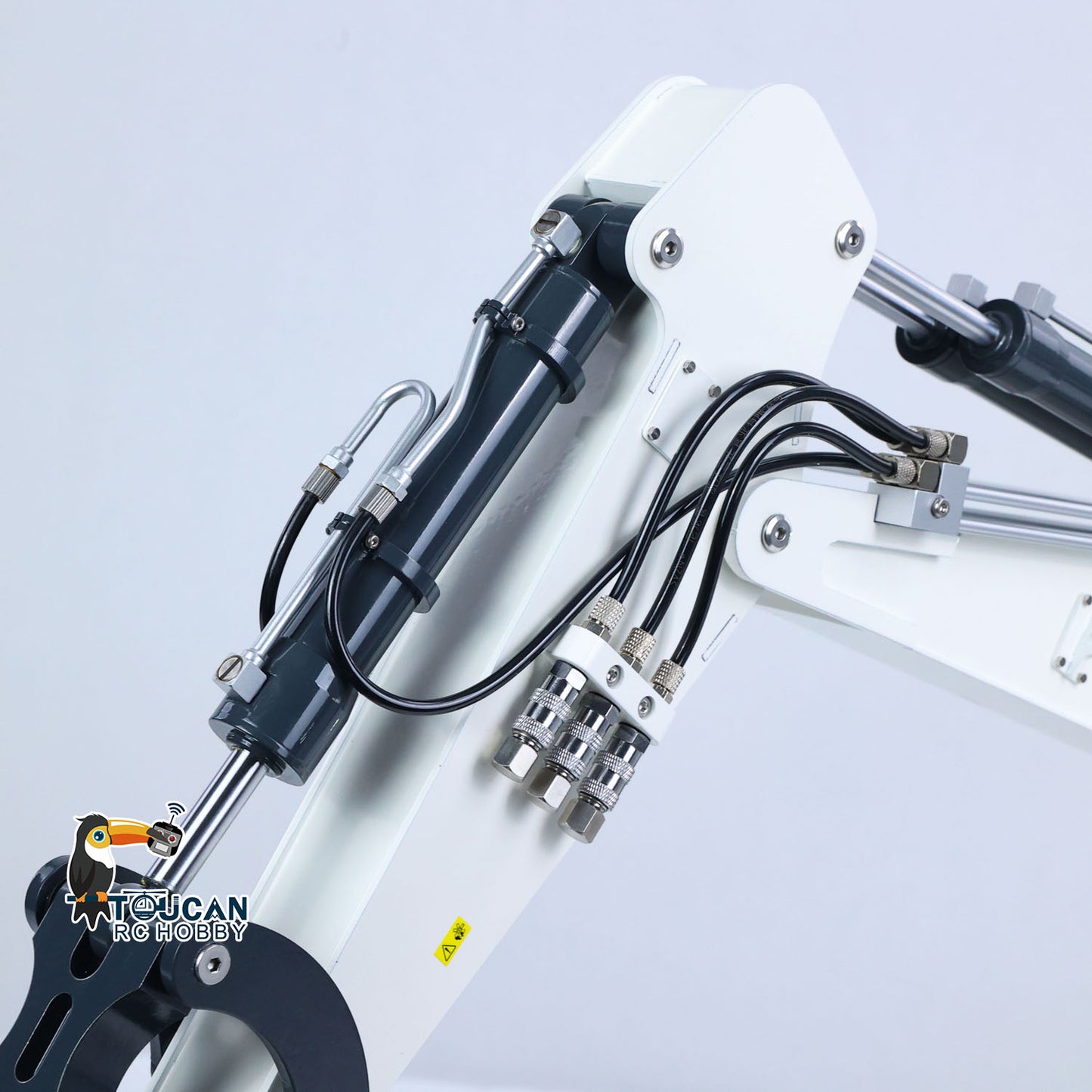 TOUCAN 1/12 Metal Hydraulic Remote Control Excavator LR976 6CH Valves RC Digger RTR Model Dual Pump Brushless Motor Light Sound System
