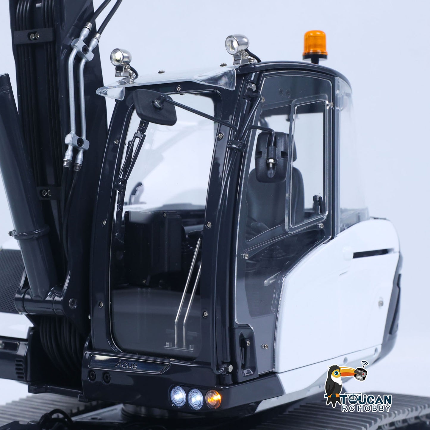 In Stock LESU 1/14 Metal RC Hydraulic Excavator MC15 4Arms Remote Control Digger 15MC 9 Valves Dual Pumps Light Sound PL18EV Lite