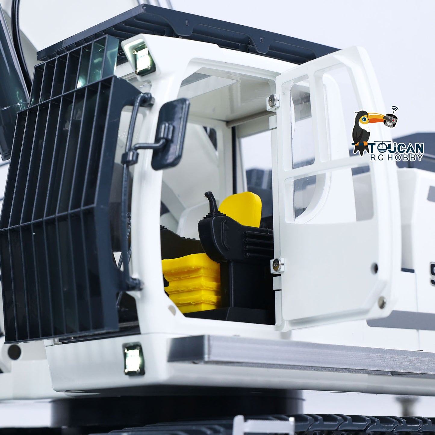 TOUCAN 1/12 Metal Hydraulic Remote Control Excavator LR976 6CH Valves RC Digger RTR Model Dual Pump Brushless Motor Light Sound System