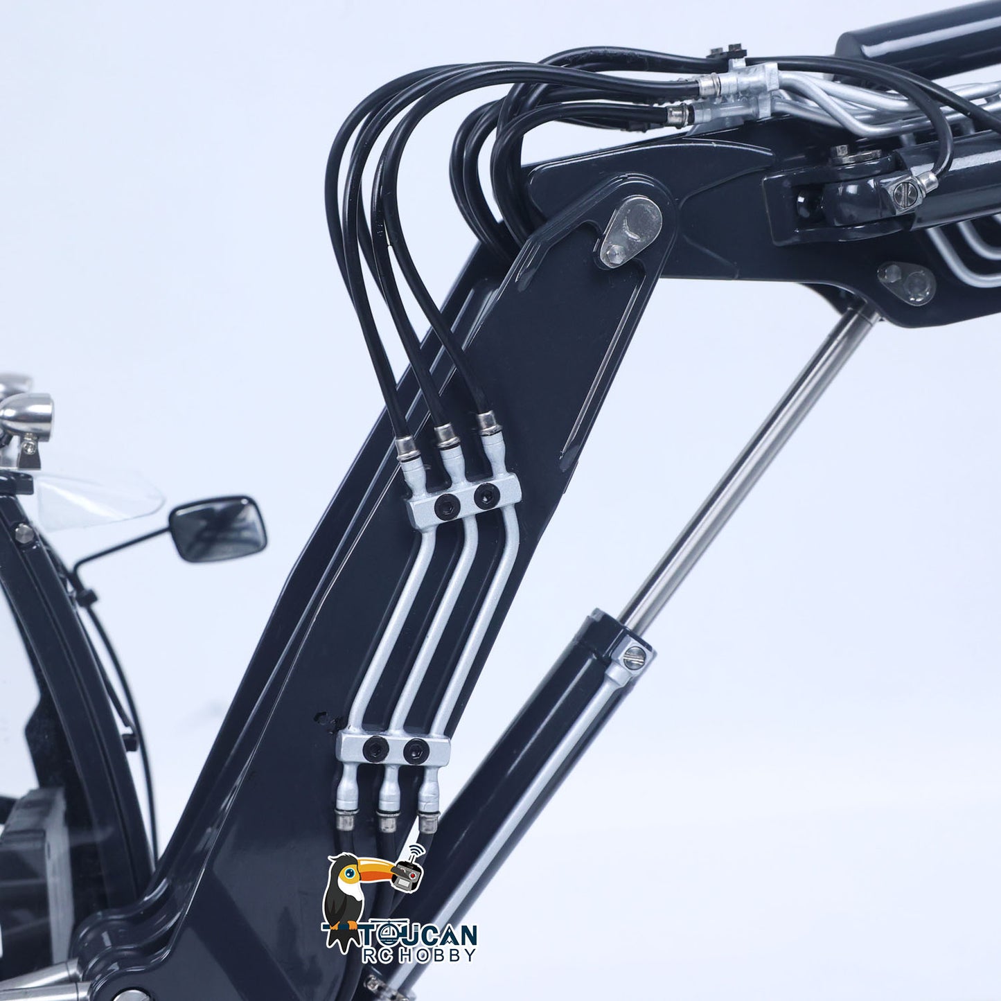In Stock LESU 1/14 Metal RC Hydraulic Excavator MC15 4Arms Remote Control Digger 15MC 9 Valves Dual Pumps Light Sound PL18EV Lite