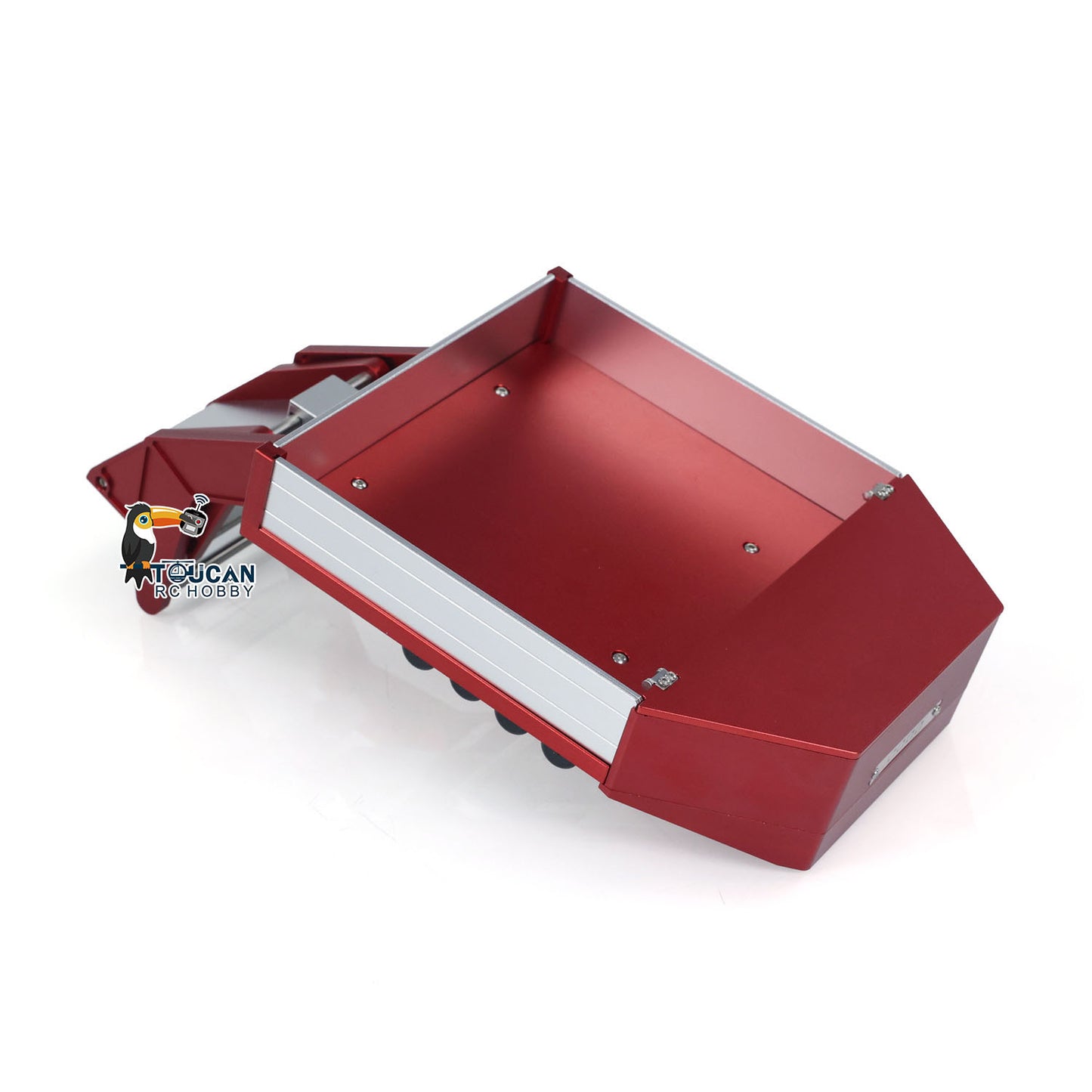 1/14 4 Axles RC Heavy Trailer DG-999 CNC Gooseneck Trailers for Tractor Truck Assembled Painted with Light System Load Weight 30kg