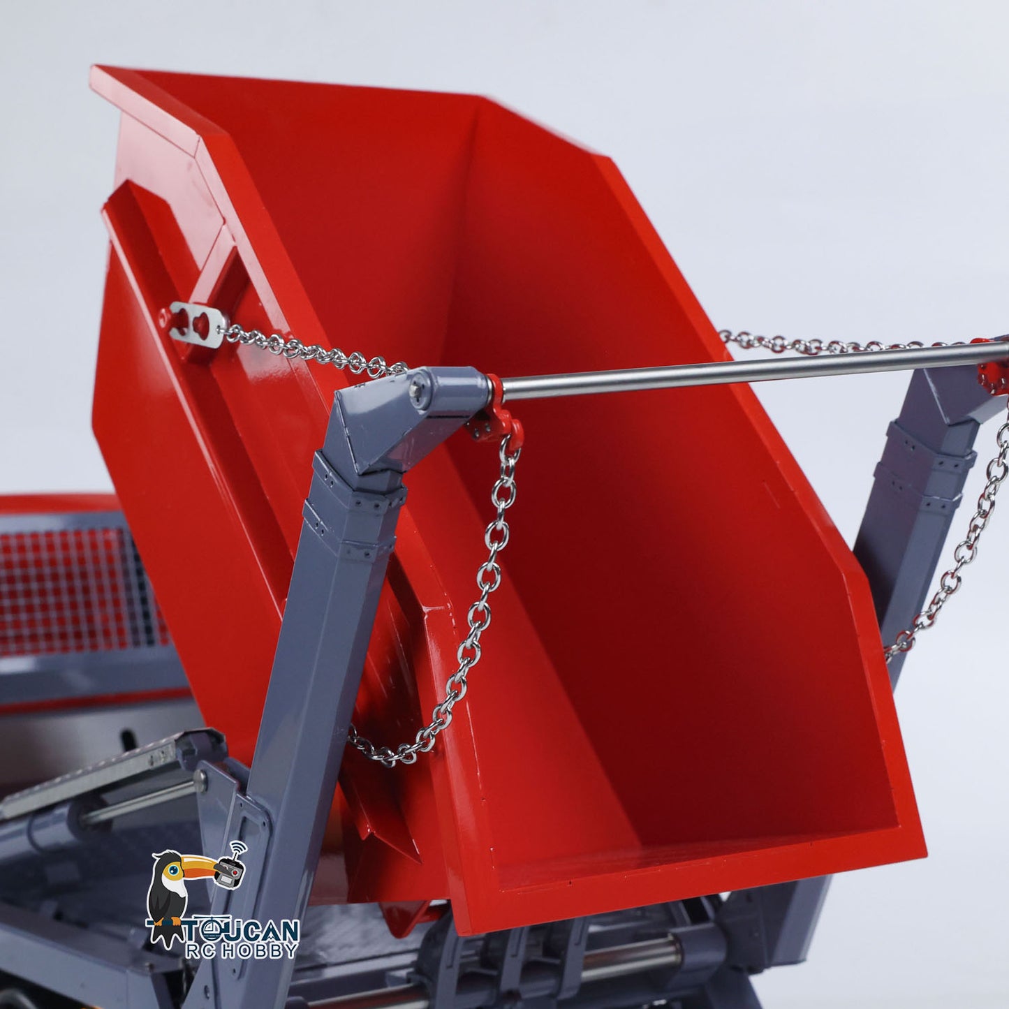 LESU Metal 1/14 RC Hydraulic Swing Arm Garbage Dump Truck 4X4 Remote Control Skip Loader RTR TGS Light Sound ST8 Radio Battery