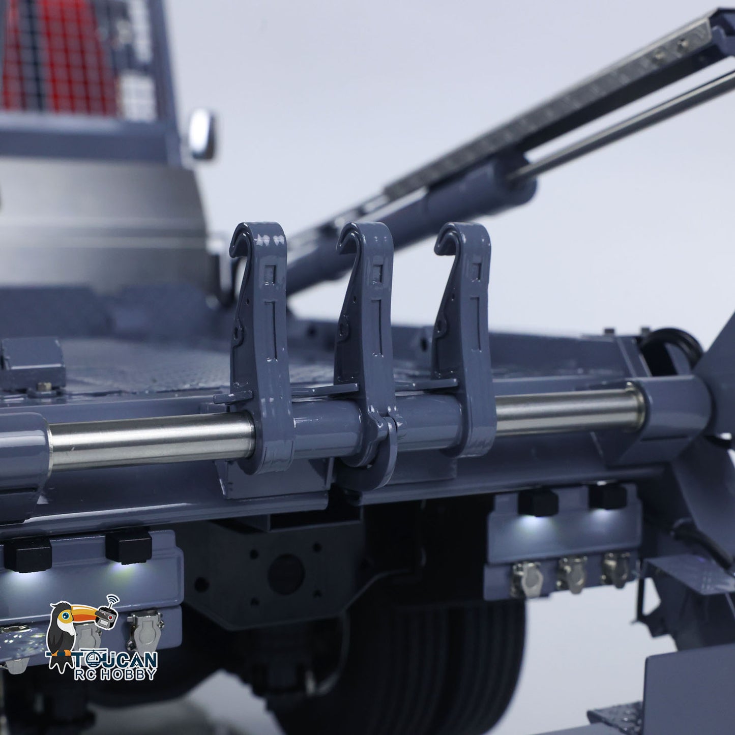 LESU Metal 1/14 RC Hydraulic Swing Arm Garbage Dump Truck 4X4 Remote Control Skip Loader RTR TGS Light Sound ST8 Radio Battery